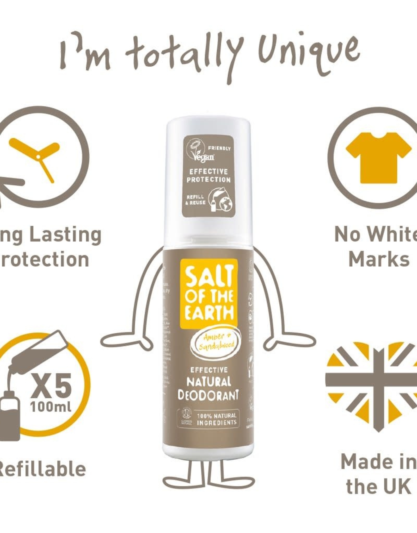 Salt of the Earth Amber & Sandalwood Natural Deodorant Spray 100 ml