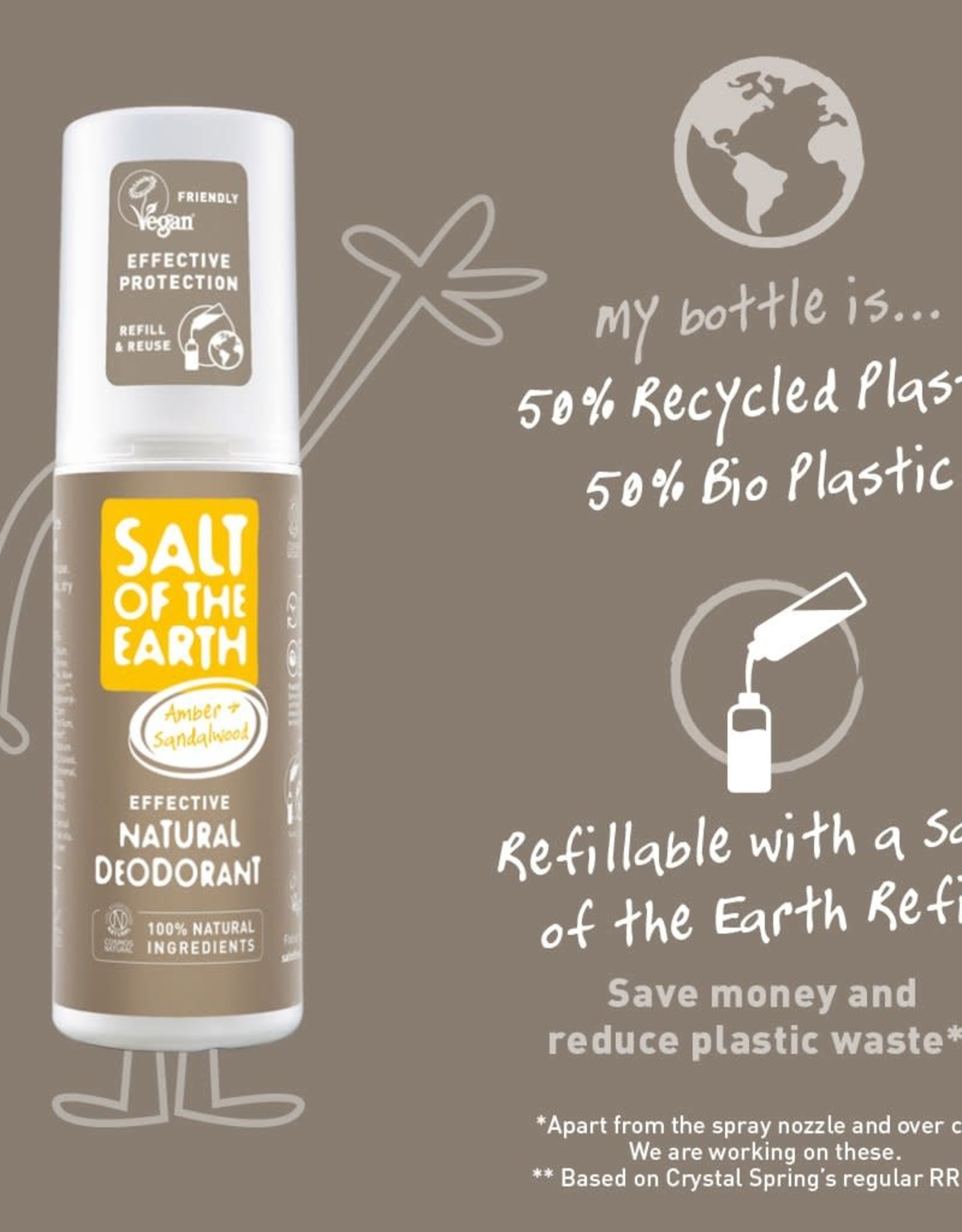 Salt of the Earth Amber & Sandalwood Natural Deodorant Spray 100 ml