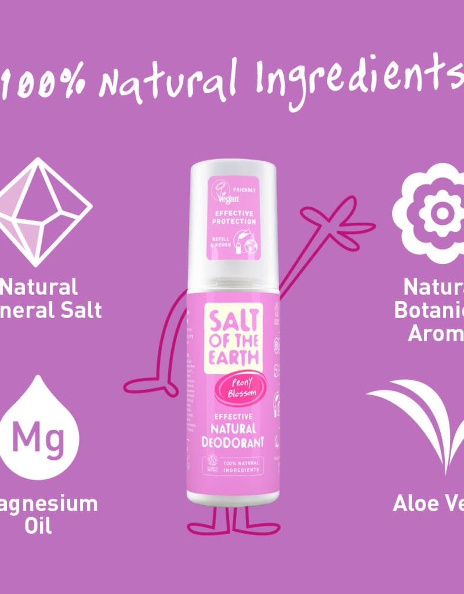 Salt of the Earth Peony Blossom Deodorant Spray 100 ml