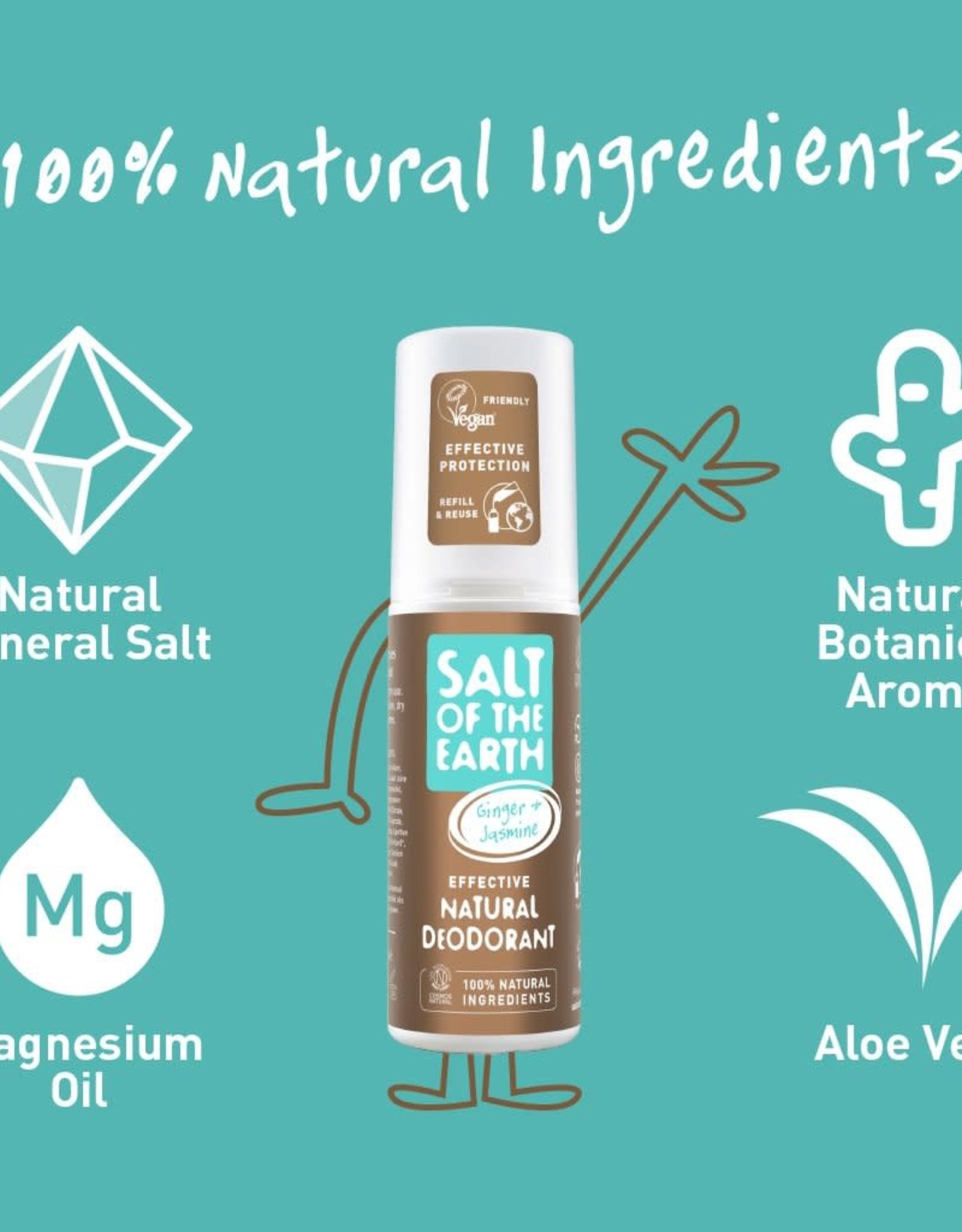Salt of the Earth Ginger & Jasmine Deodorant Spray 100 ml