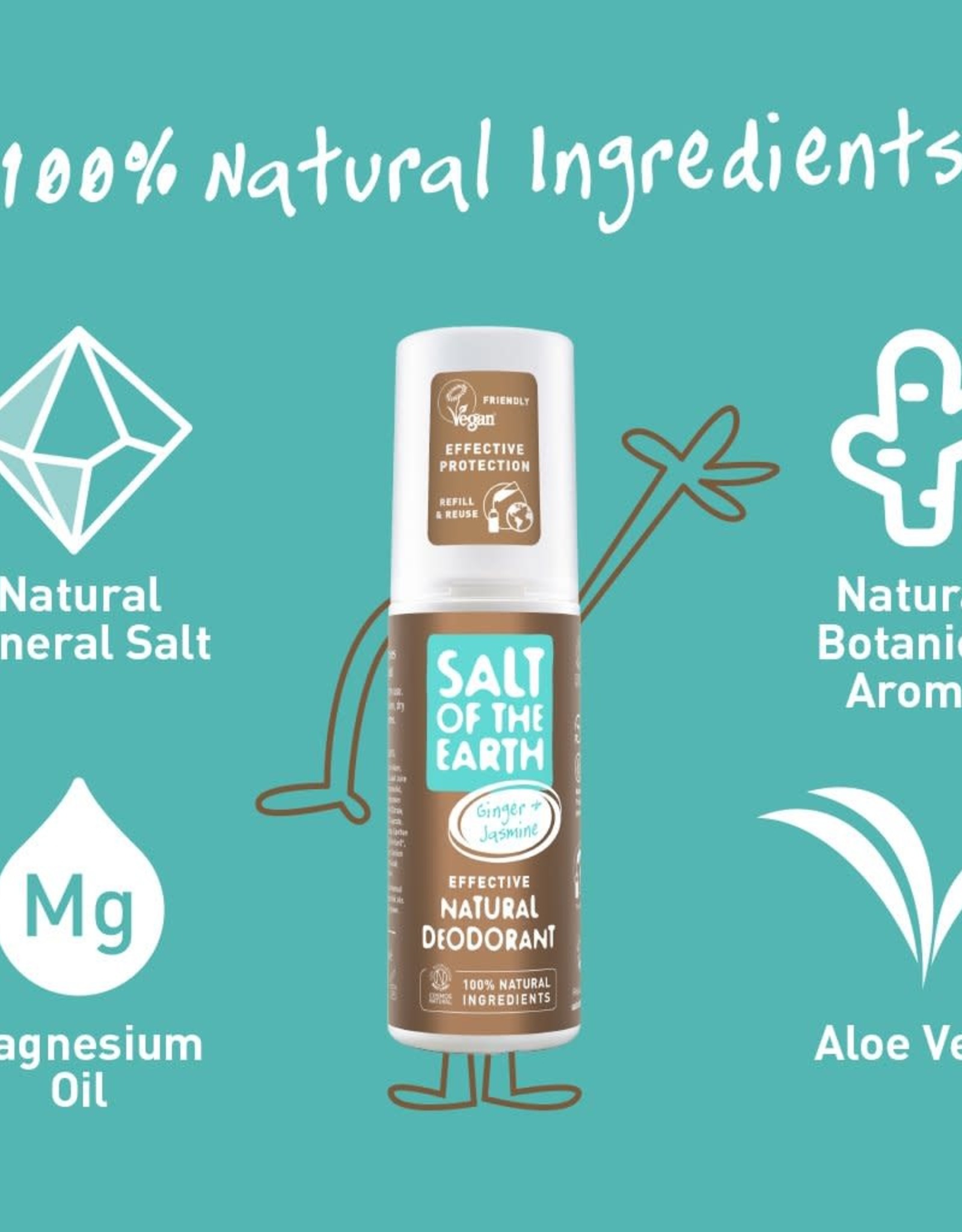 Salt of the Earth Salt of the Earth - Ginger & Jasmine Deodorant Spray 100 ml
