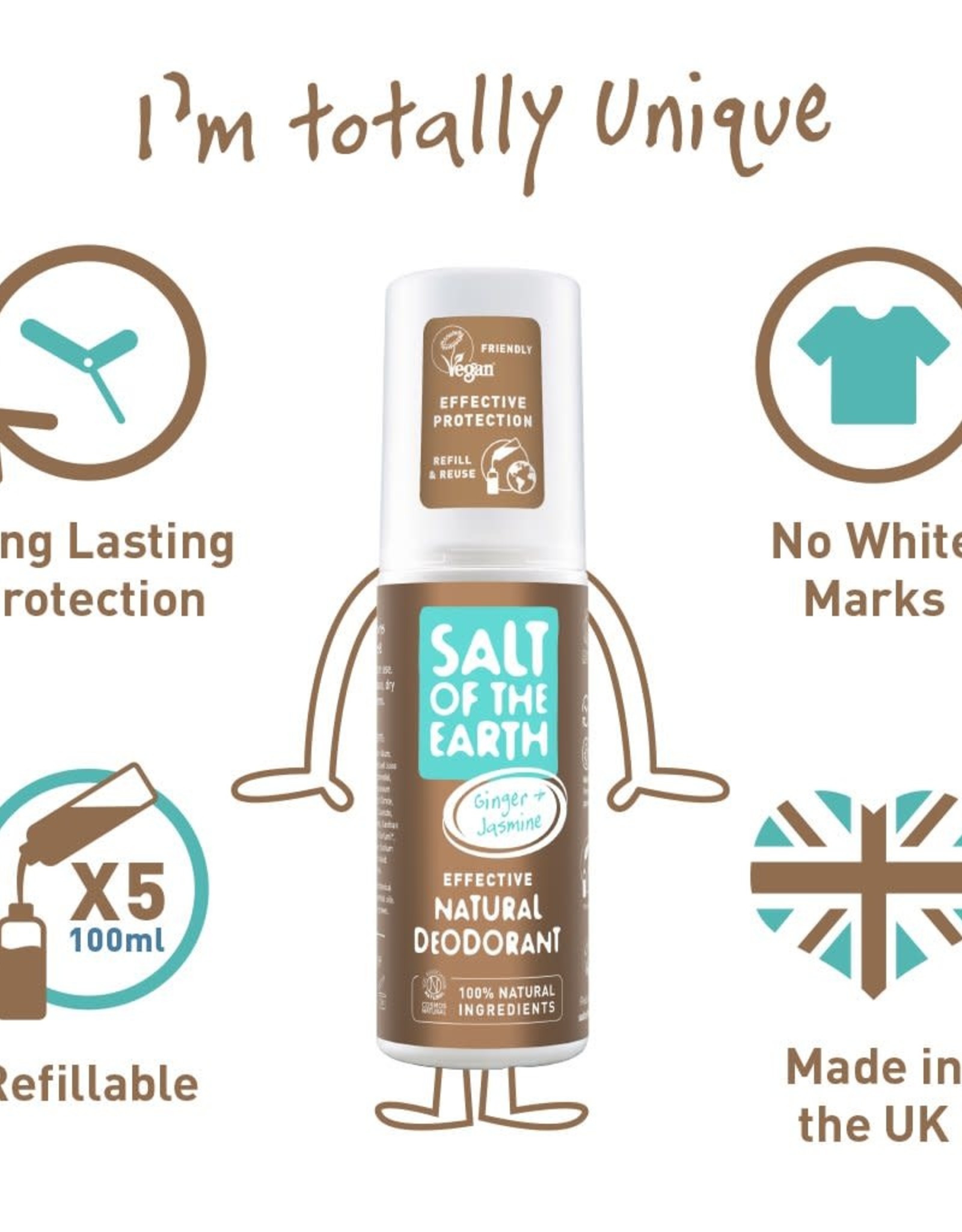 Salt of the Earth Ginger & Jasmine Deodorant Spray 100 ml
