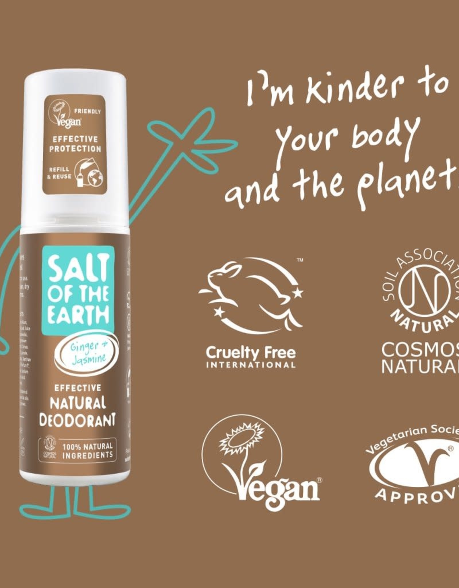 Salt of the Earth Ginger & Jasmine Deodorant Spray 100 ml