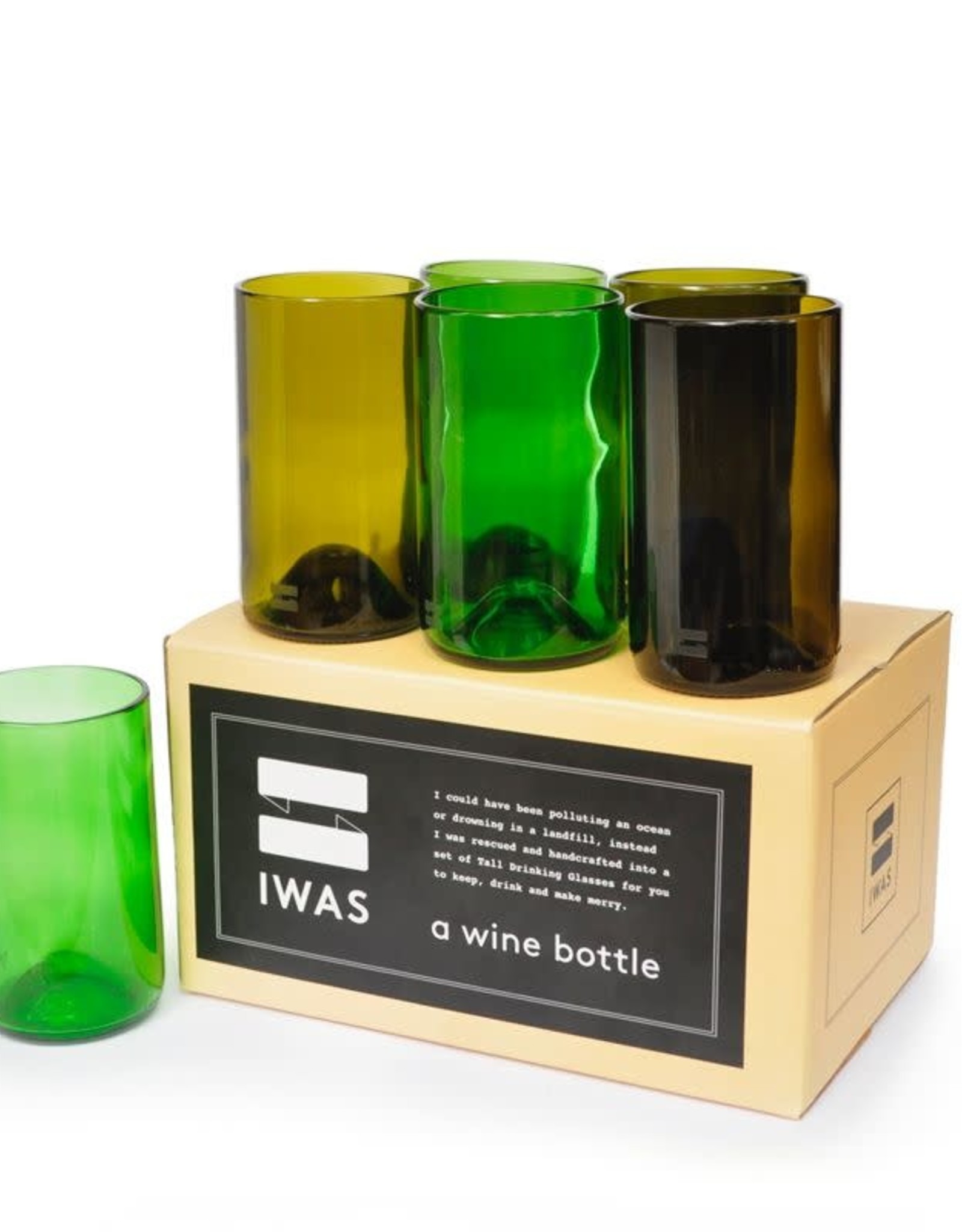 bijzonder kwaad hefboom Drinkglazen set “Olive & Green” - set 6 glazen - Roos met witte Stippen