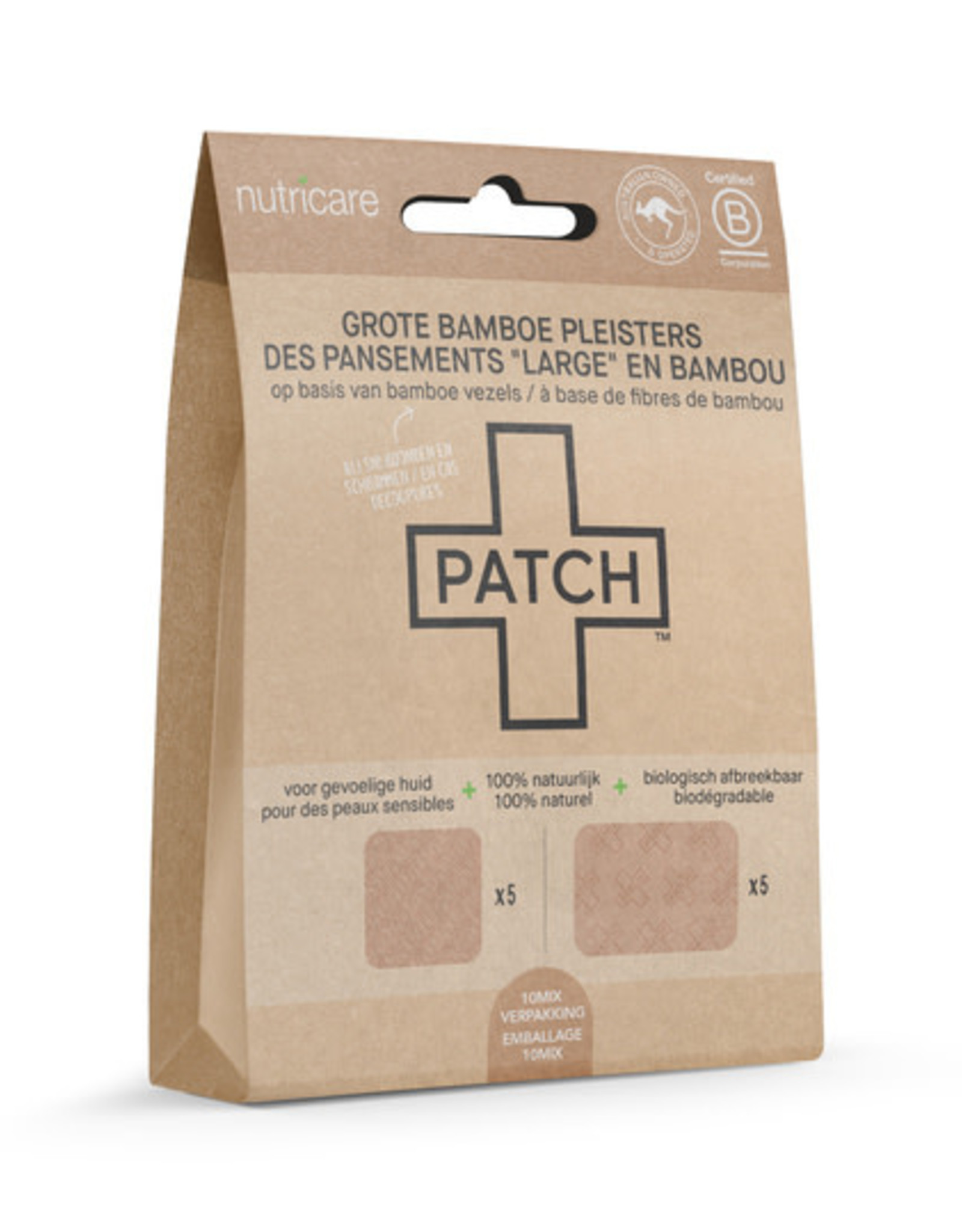 Patch PATCH Naturel - Bamboepleister Large  - 10 stuks