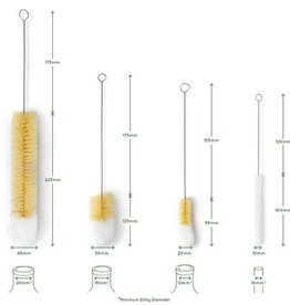 Bambaw Set Of 4 Brushes For Glassware / set van 4 borstels