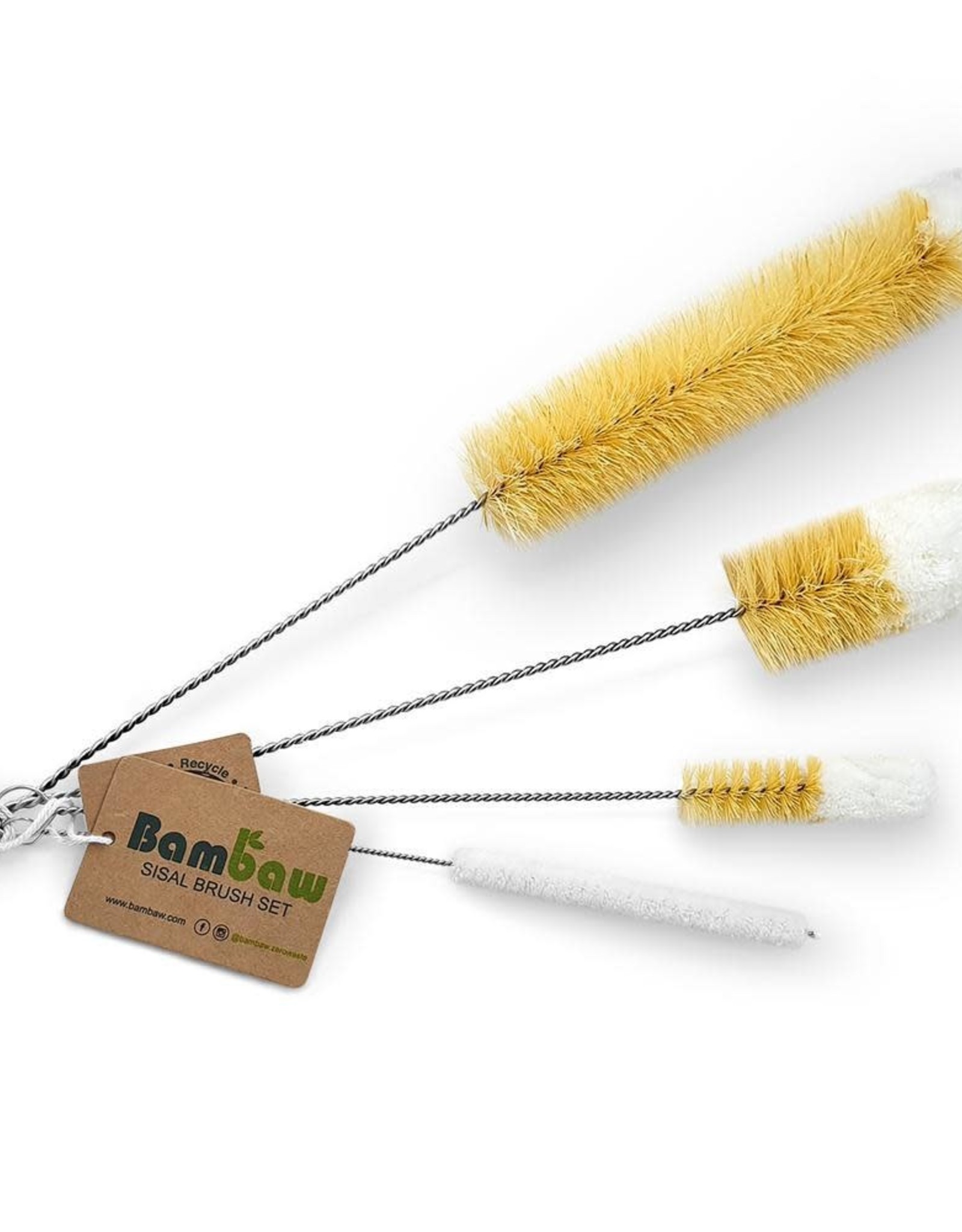 Bambaw Set Of 4 Brushes For Glassware / set van 4 borstels