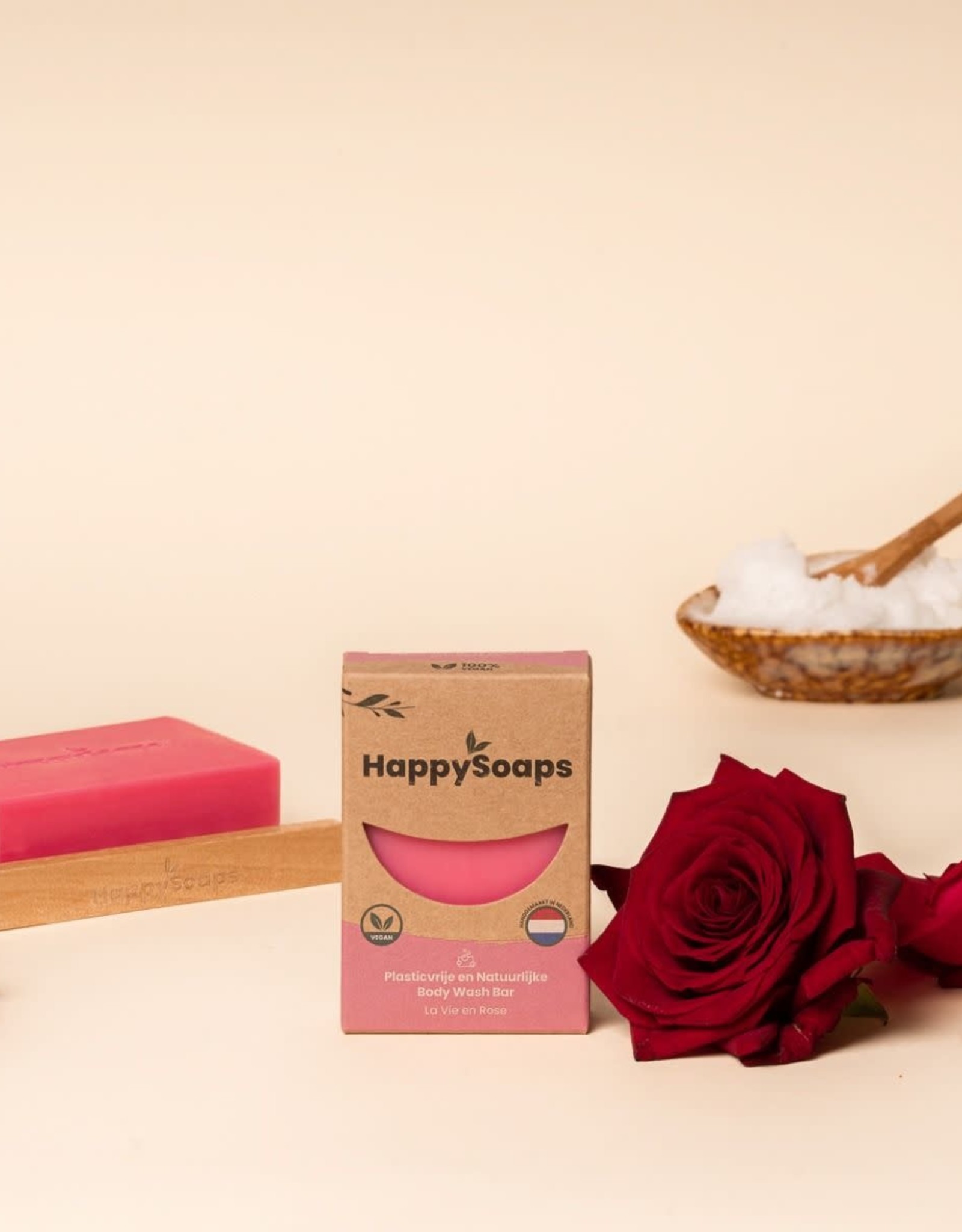 Happy Soaps Happy Body Wash Bar - La Vie en Rose 100g