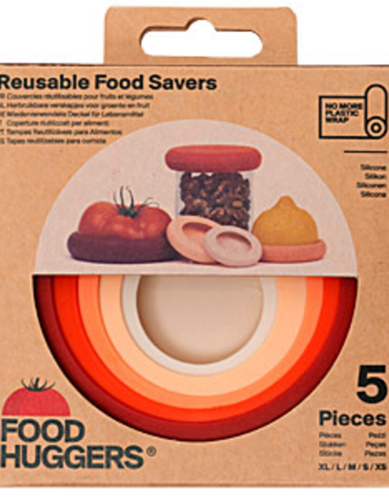 Foodhuggers Reusable Food Savers - Terra Cotta 5 pieces