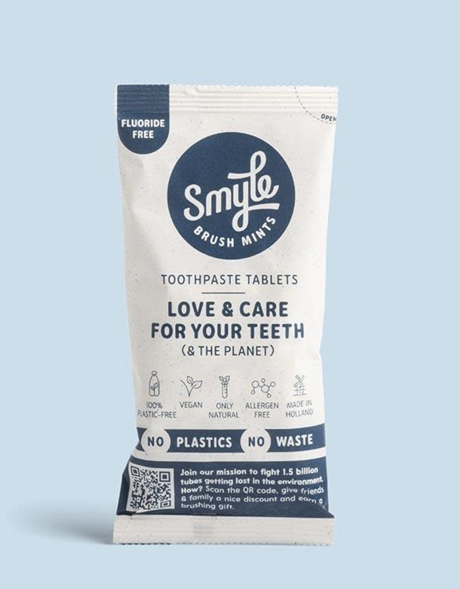 Smyle Smyle tandpasta tabletten refill fluoridevrij 28g