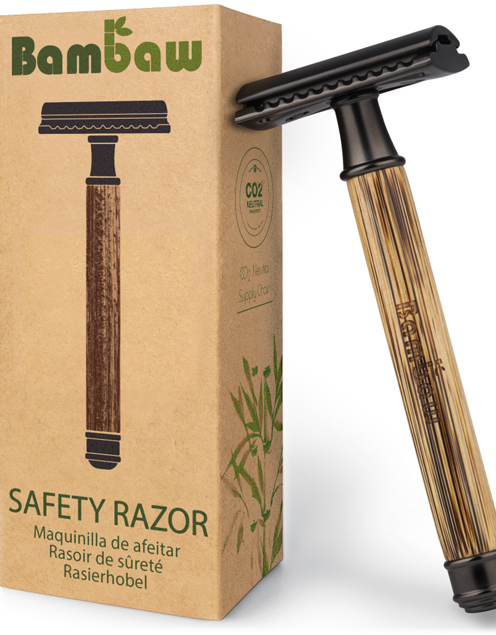 Bambaw Bambaw Safety Razor black Bamboo Handle