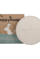 Happy Soaps 3-in-1 Travel Wash Bar - Beach Breeze 40g