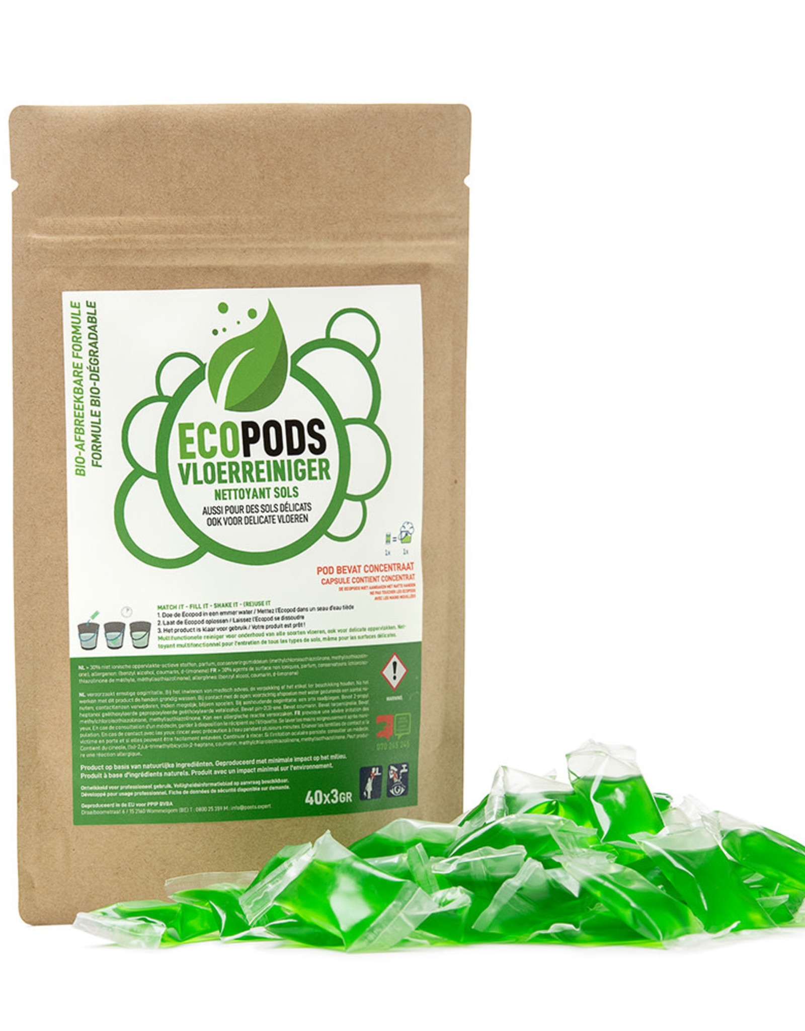 Ecopods Ecopods -  groene pods vloerreiniger 40 stuks