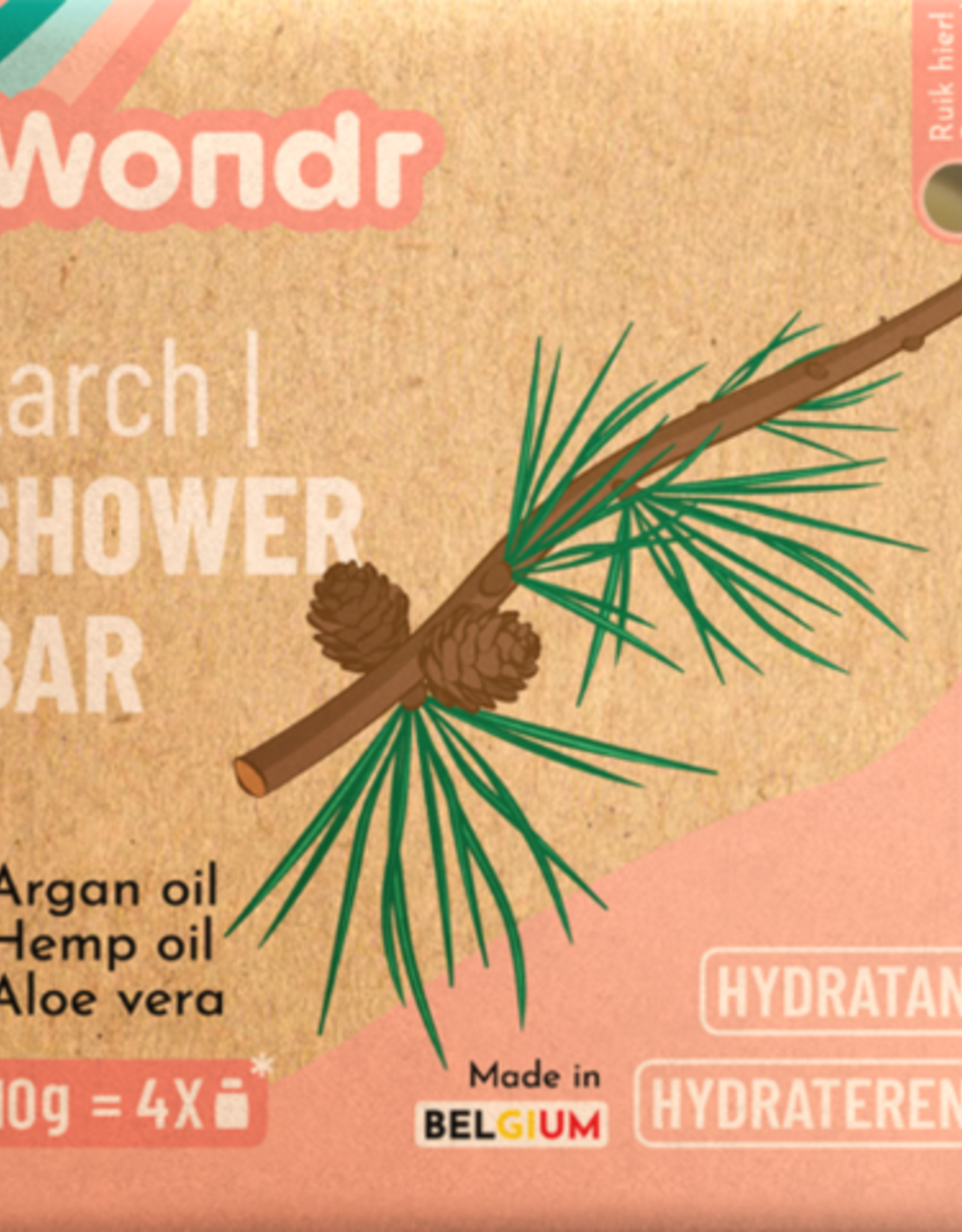 Wondr Fresh and Alive | Shower Bar Larch - hydraterend 110g