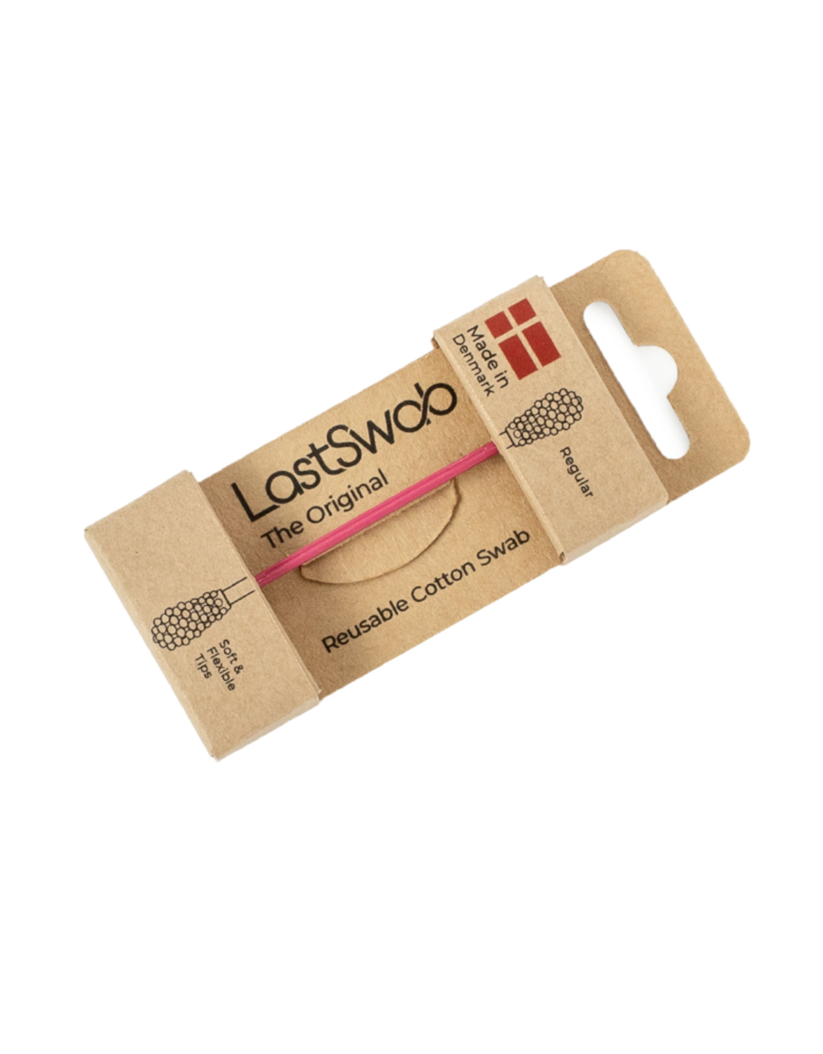 Last Swab Ear Swab reusable red refill Roos met witte Stippen