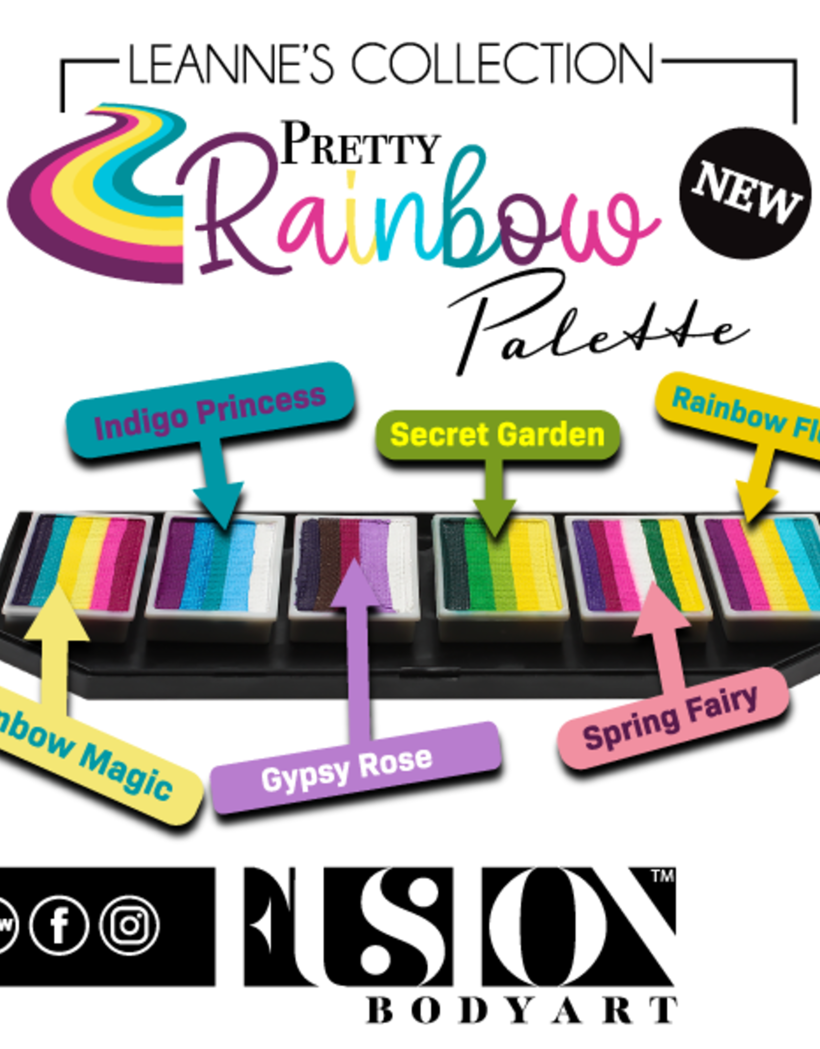 Fusion Fusion Pretty Rainbow Palette 60g