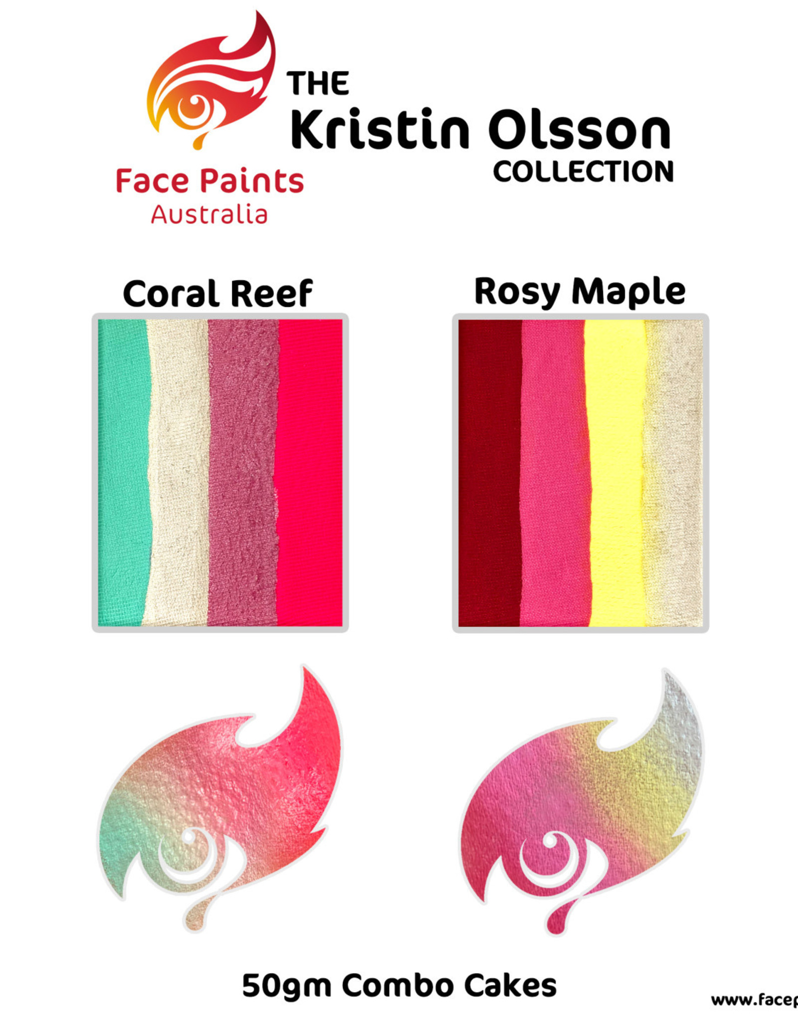 Face Paints Australia Aurora combo Cake  FPA - 50g - Kristin Olsson Collection