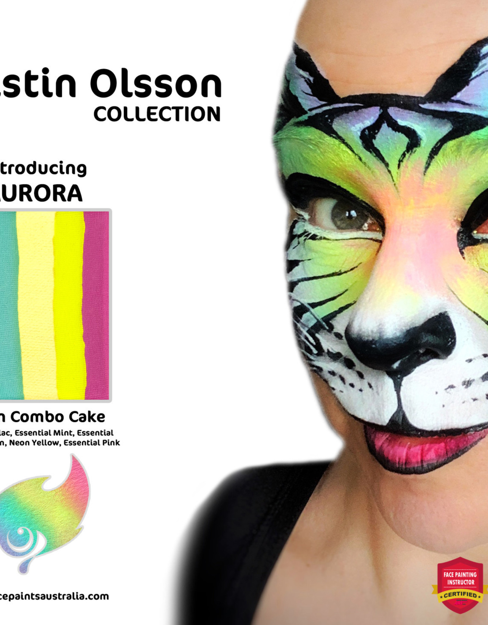 Face Paints Australia Aurora combo Cake  FPA - 50g - Kristin Olsson Collection