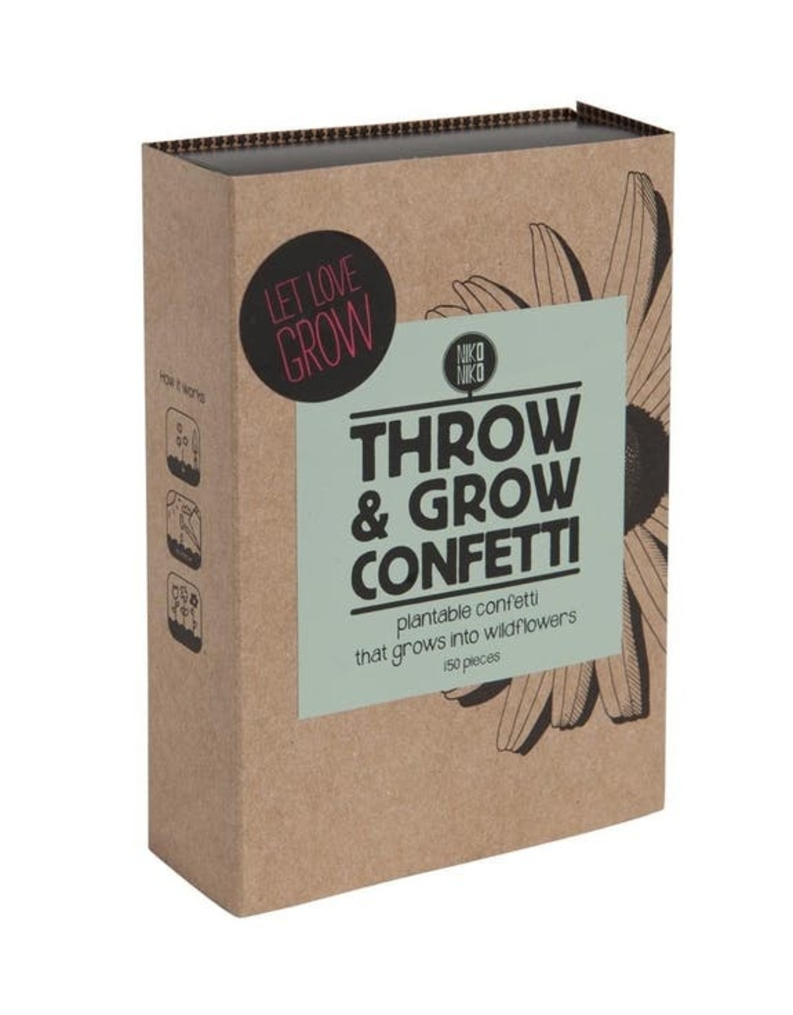 Niko Niko Throw and Grow confetti - let love grow - 150 confettis