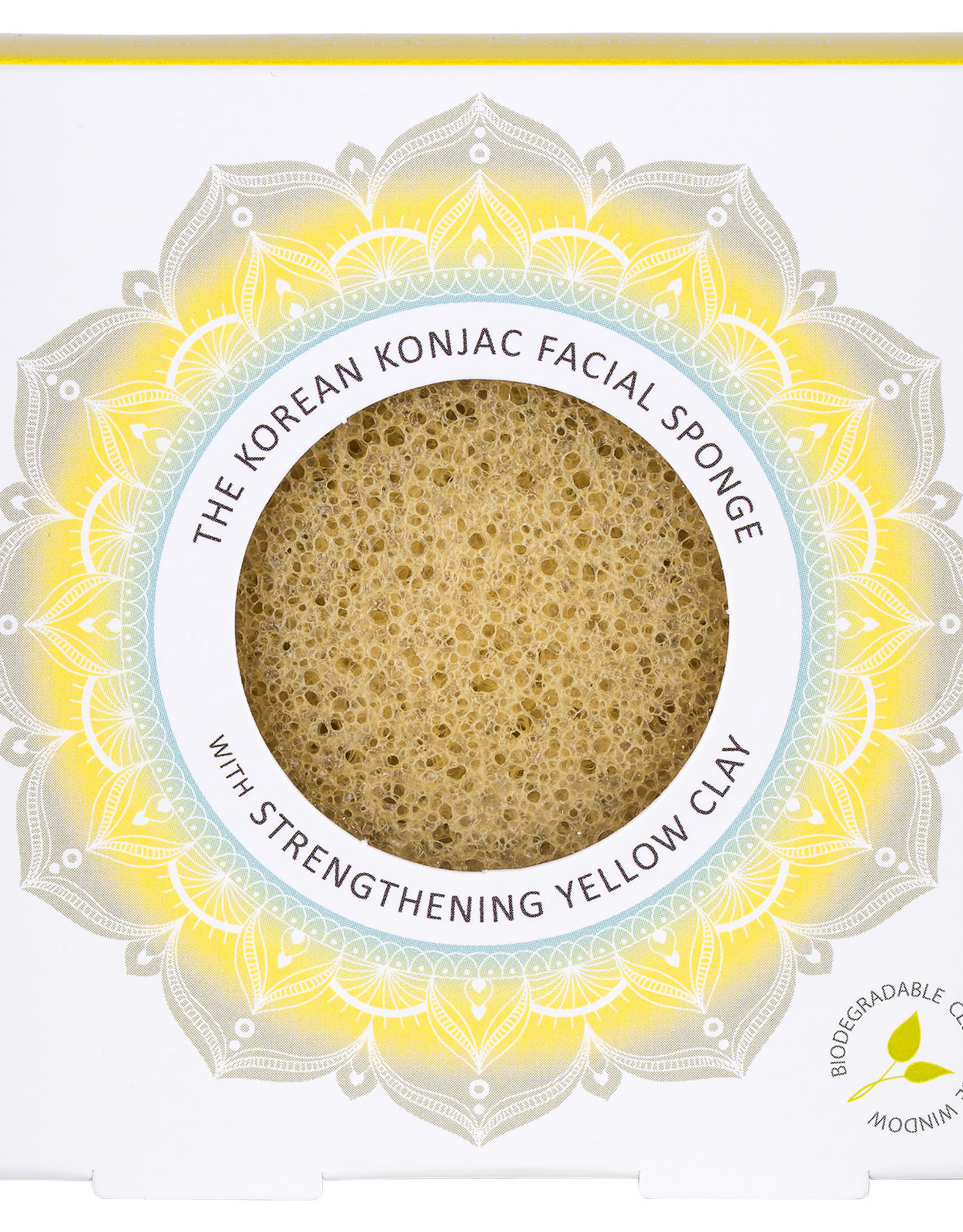 The Konjac Sponge Company Konjac Mandala Sponge  with Strengthening yellow clay