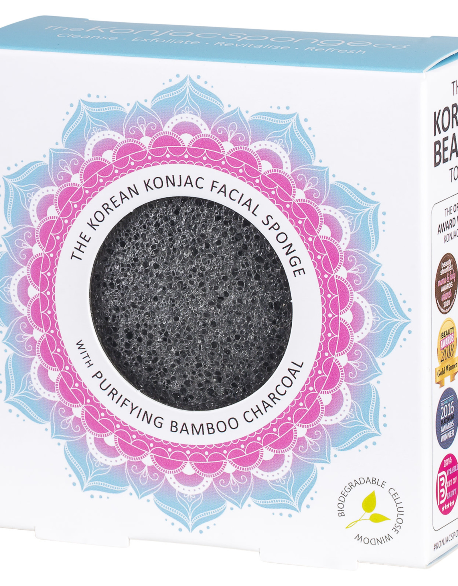 The Konjac Sponge Company Konjac Mandala Sponge  with Purifying bamboo Charcoal