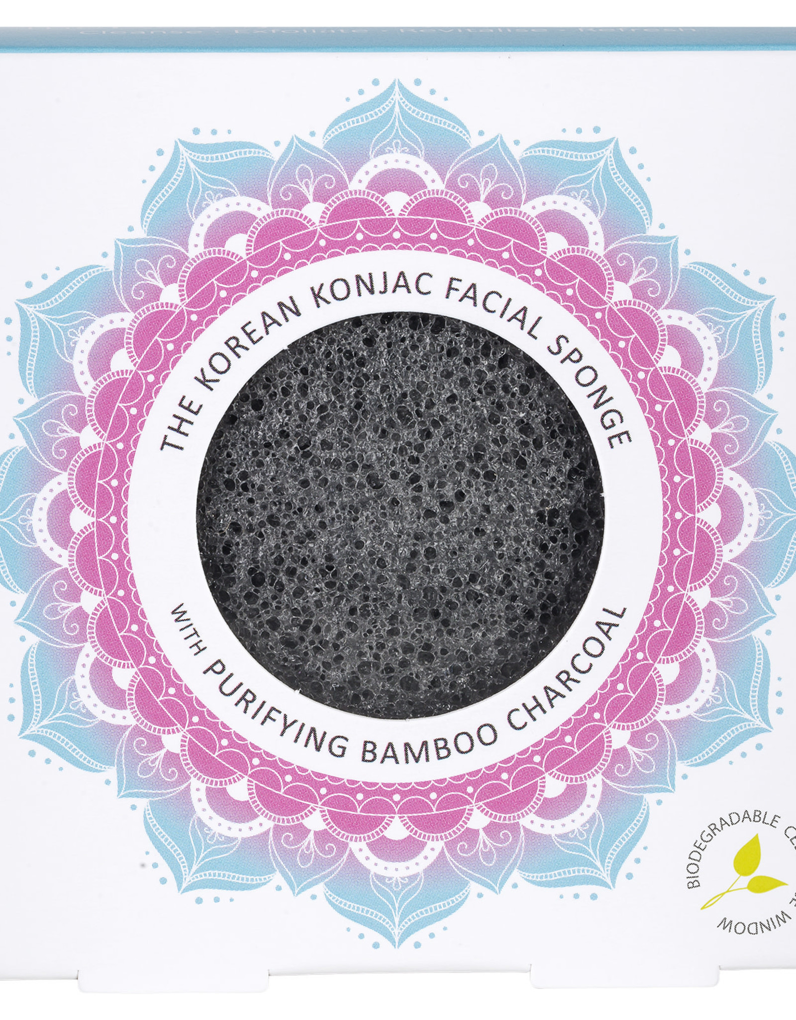 The Konjac Sponge Company Konjac Mandala Sponge  with Purifying bamboo Charcoal