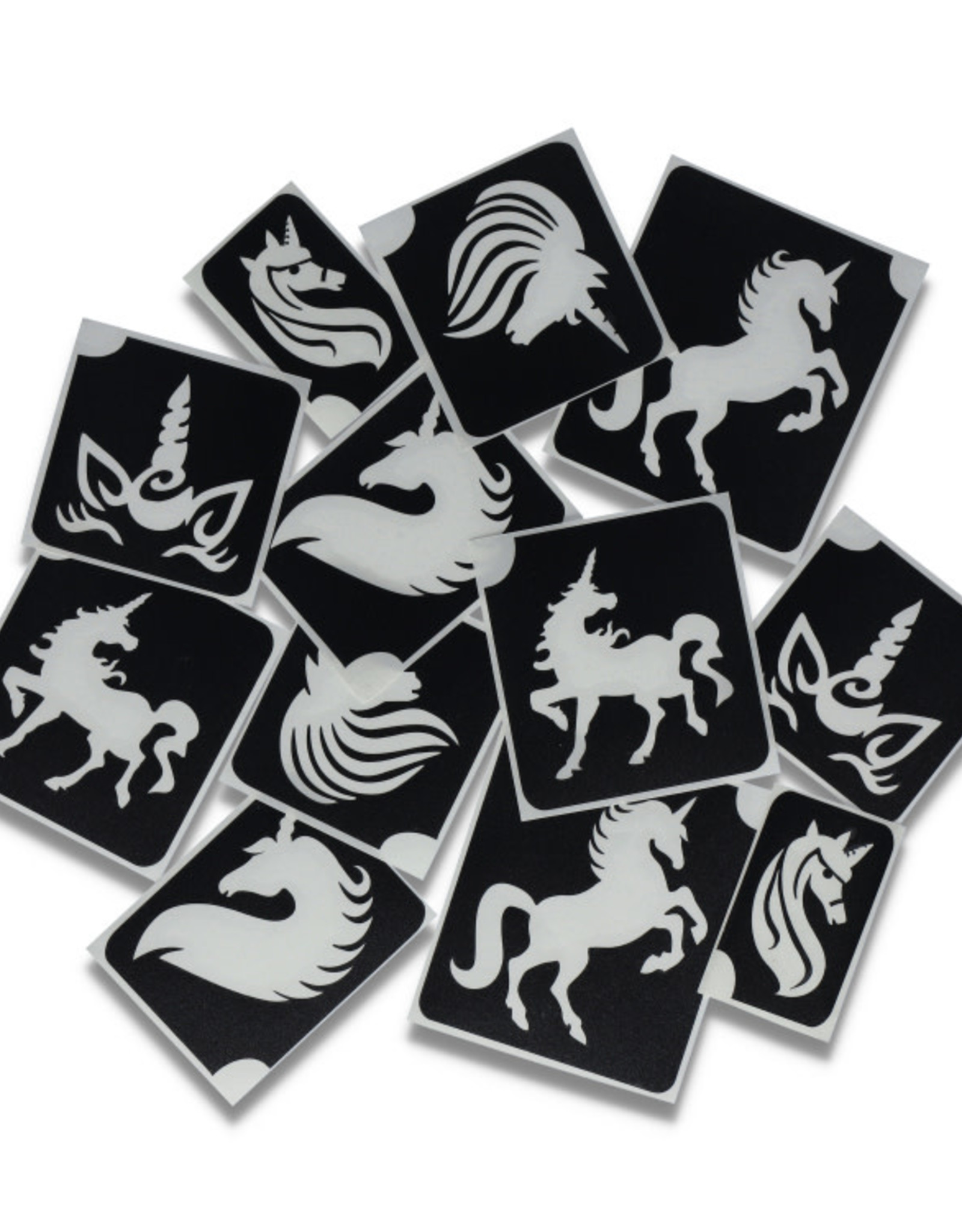 Superstar Unicorn Glitter Tattoo Stencils (12 stuks)