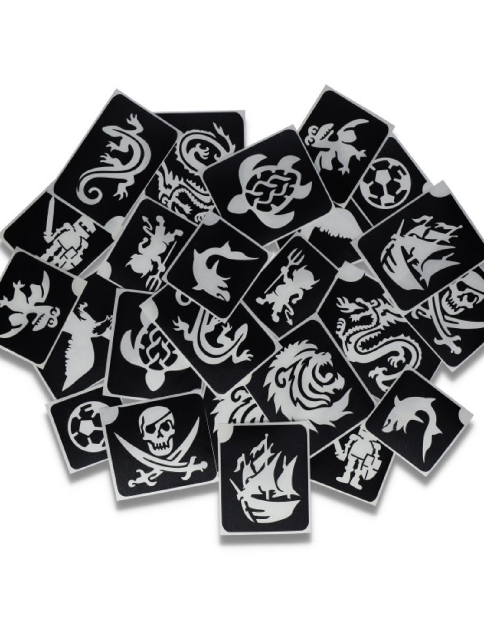 Superstar Adventure XL Glitter Tattoo Stencils (24 stuks)