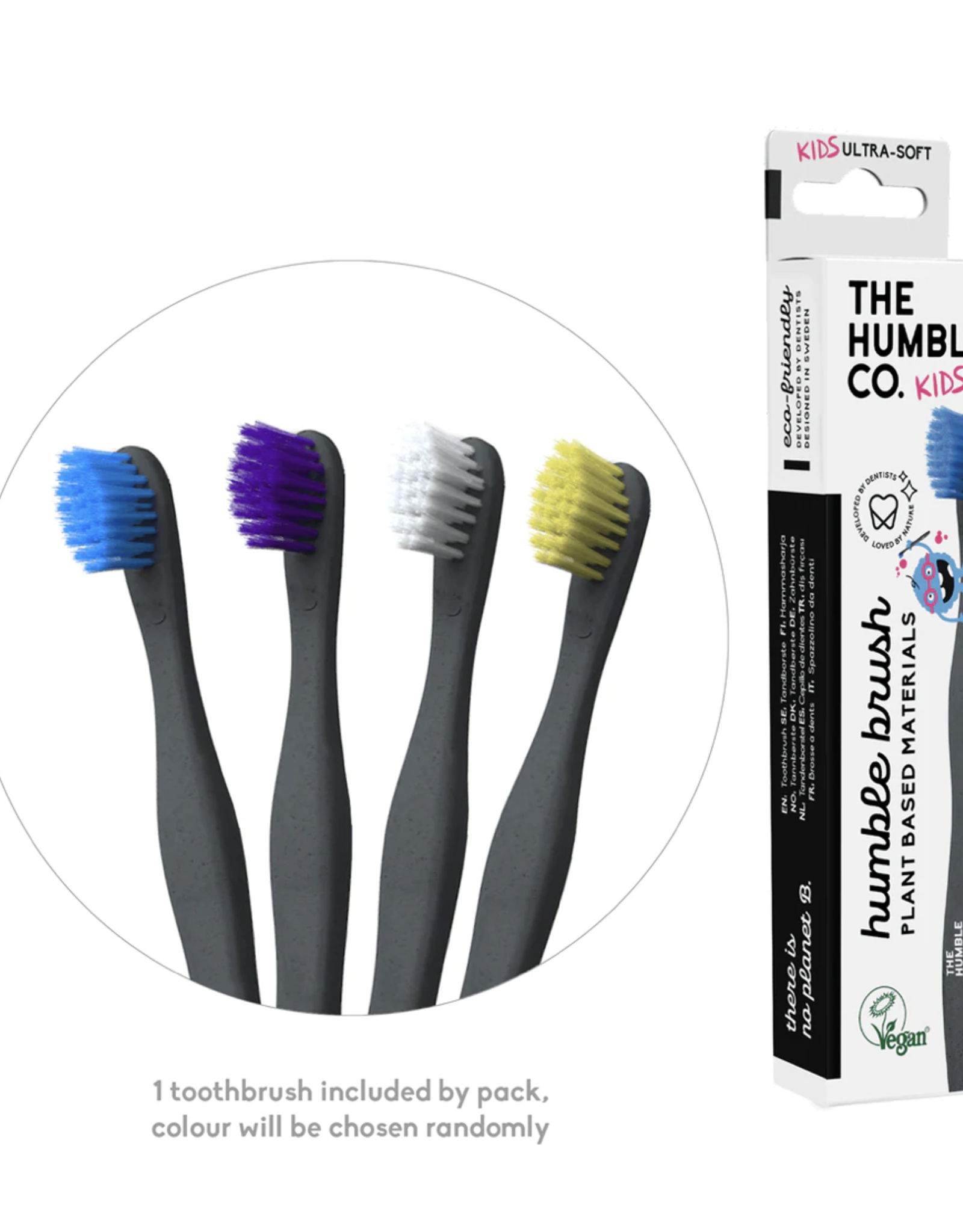 The Humble Co. Humble Brush Plant based tandenborstel kids - ultra soft - purple