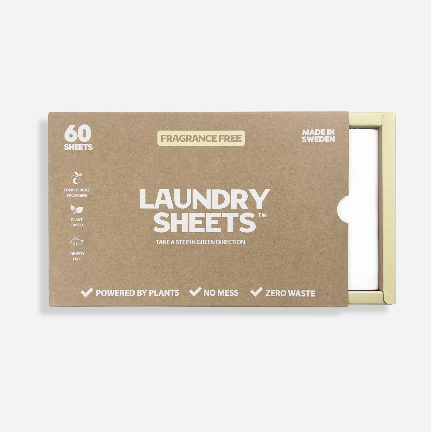Laundry Sheets Fragrance Free (60 Loads/Washes) Roos met witte Stippen