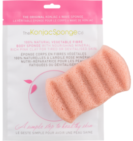The Konjac Sponge Company Konjac Sponge Wave Body Pink Clay