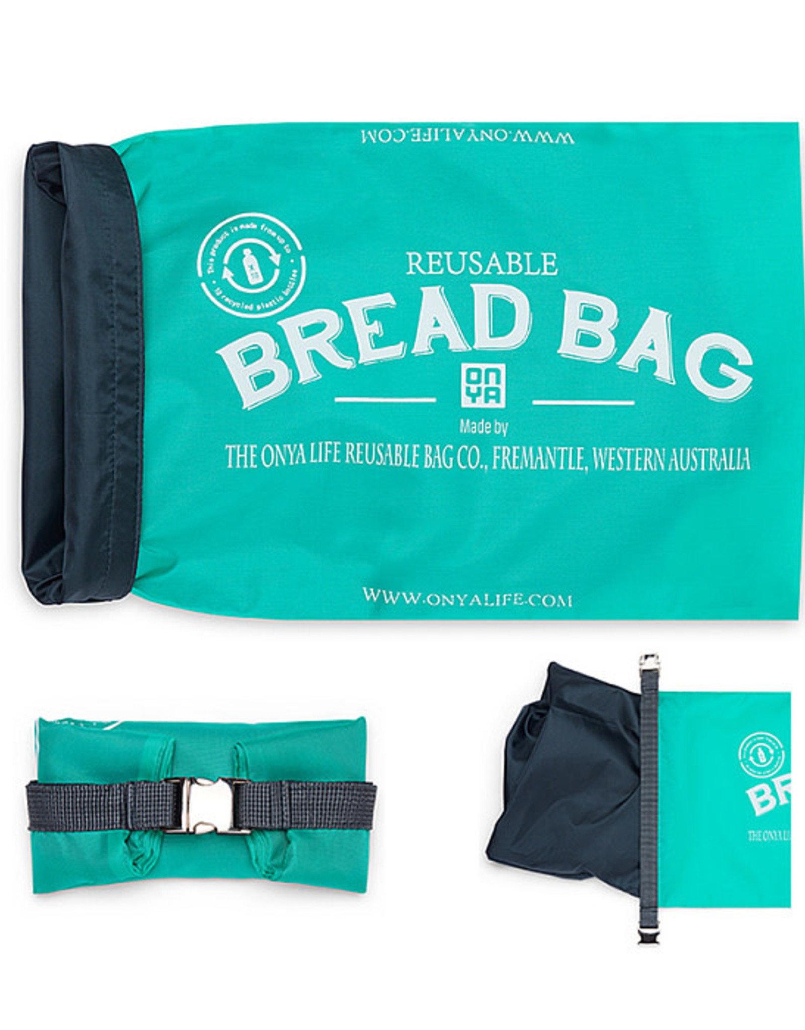 Onya Herbruikbare Broodzak met Handvat - Breadbag - Aqua