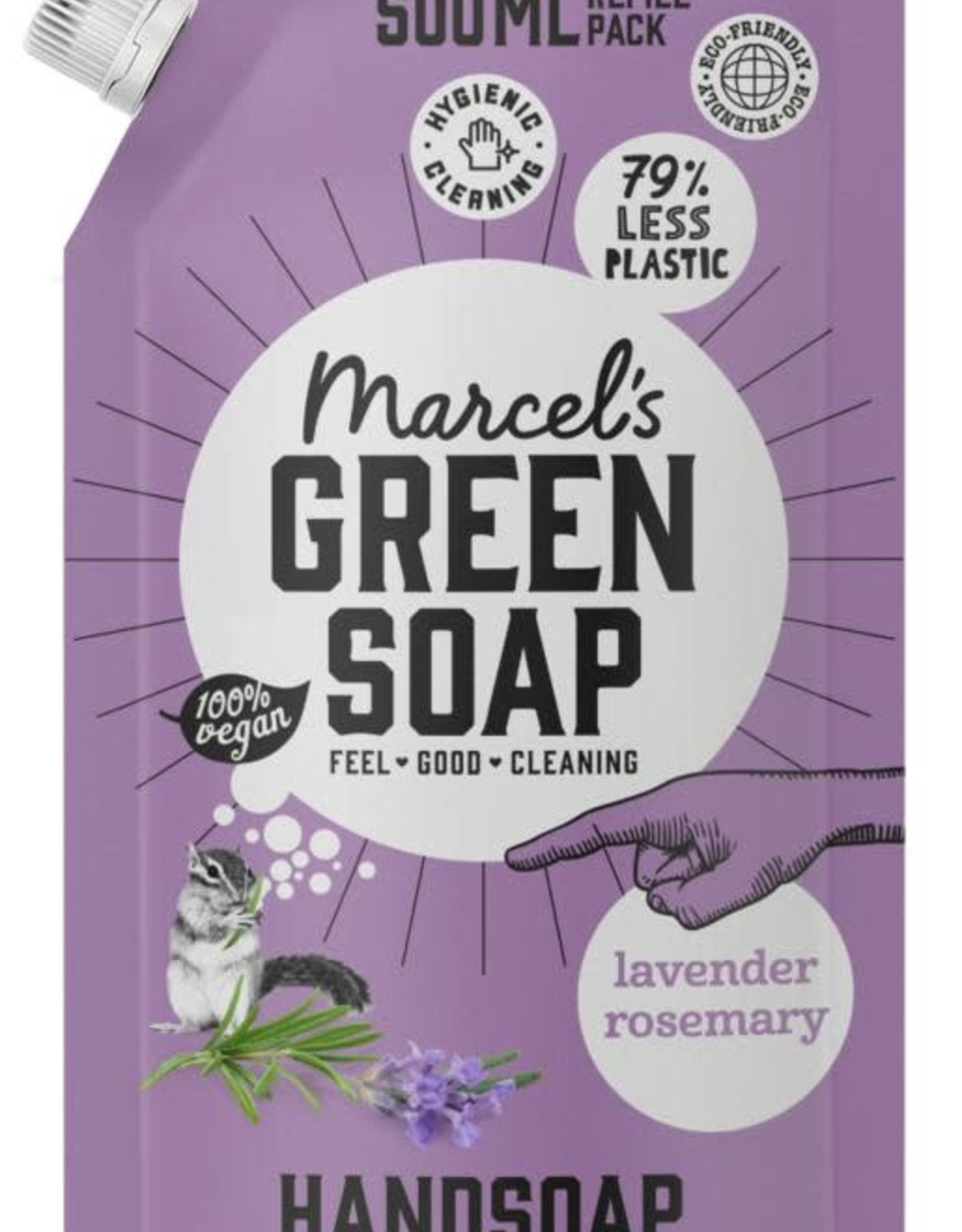 Marcel's Green Soap Handzeep Lavender & Rosemary refill 500ml