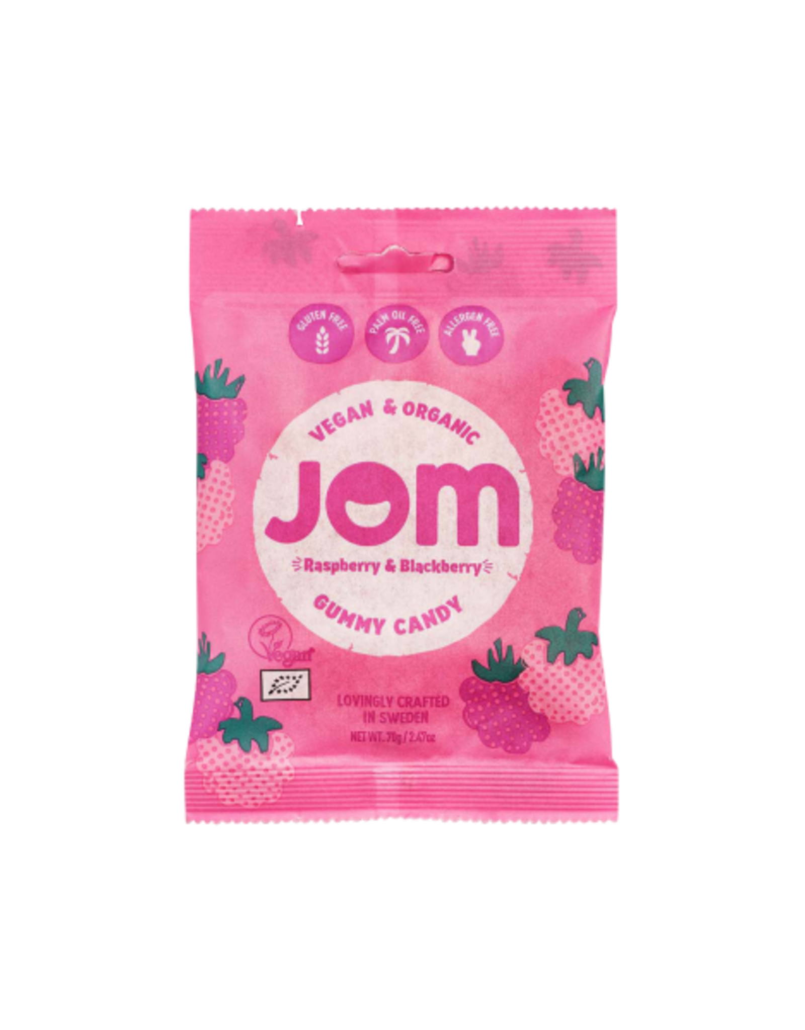 Jom Jom Gummy Candy - rasberry & blackberry - bio - 70g