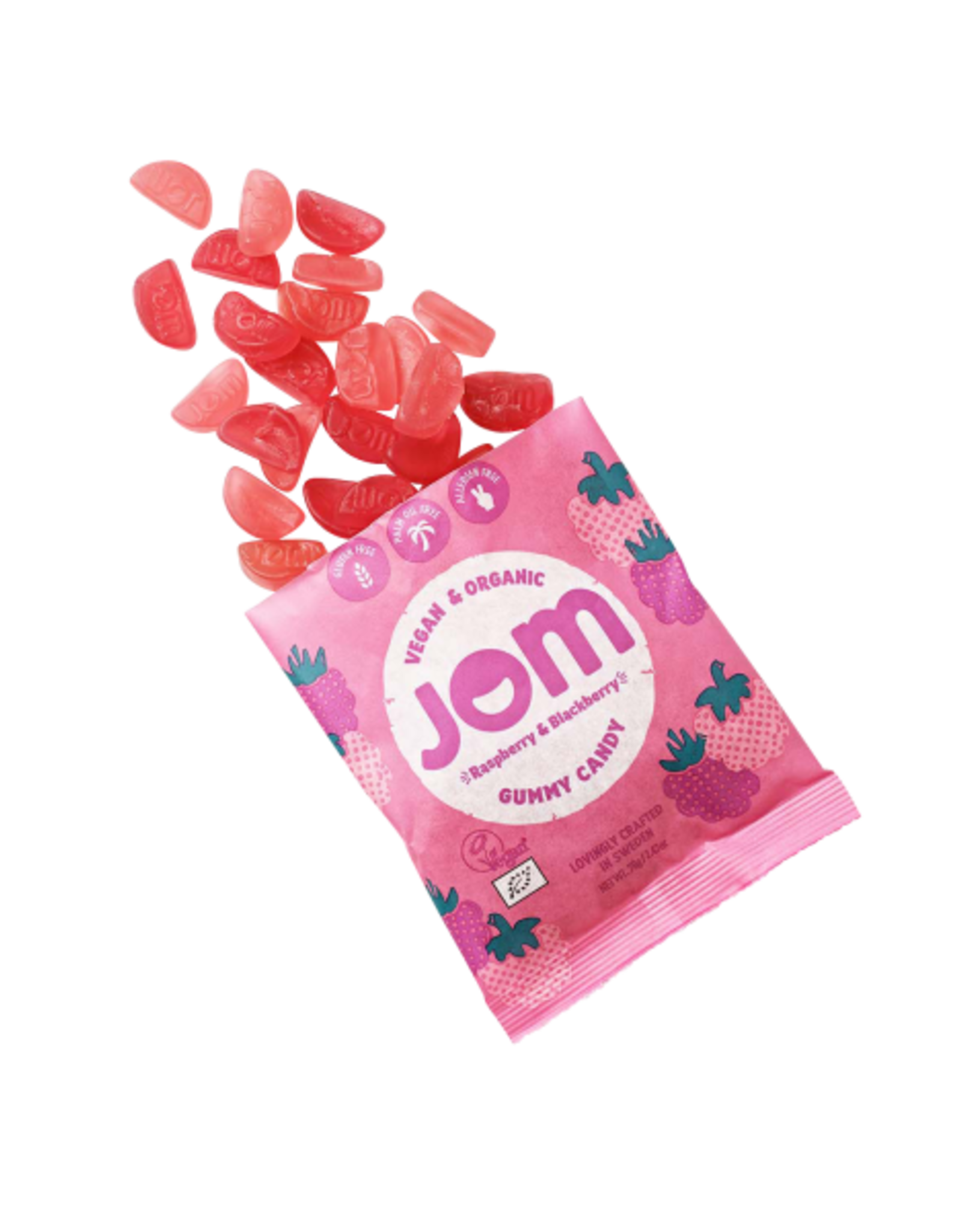 Jom Jom Gummy Candy - rasberry & blackberry - bio - 70g