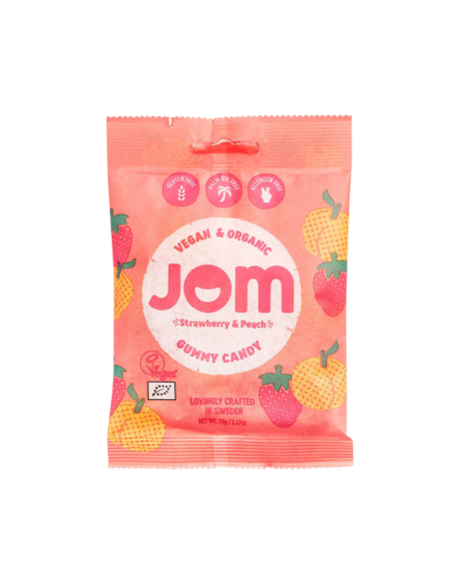 Jom Jom Gummy Candy - Strawberry & Peach - bio - 70g