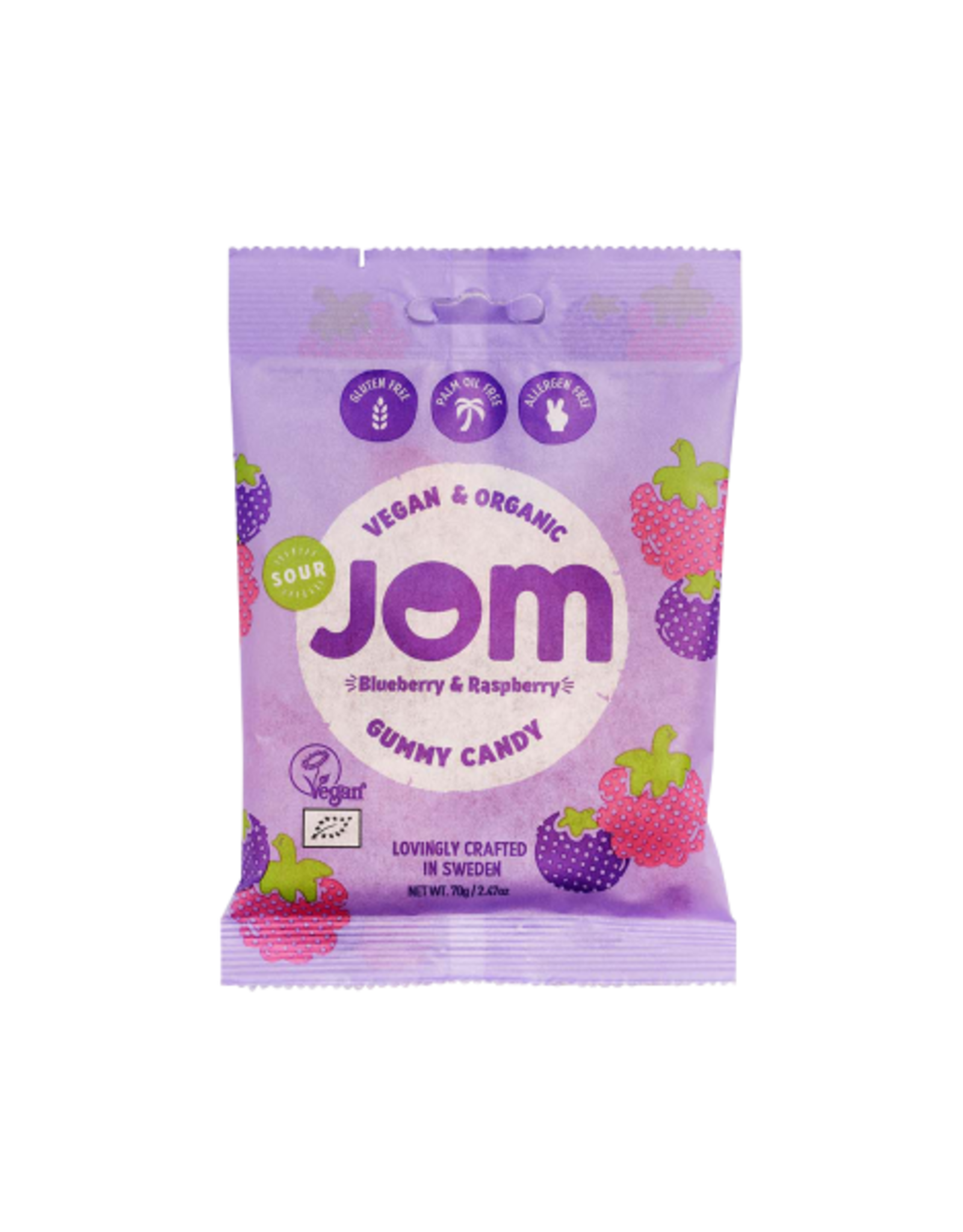 Jom Jom Gummy Candy - Blueberry & Rasberry - bio - 70g