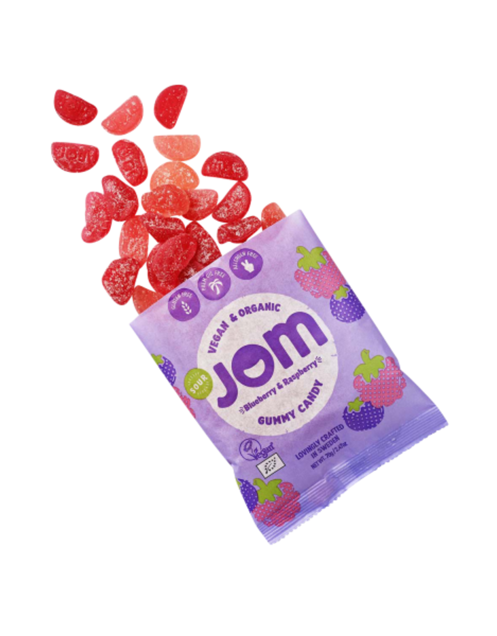 Jom Jom Gummy Candy - Blueberry & Rasberry - bio - 70g