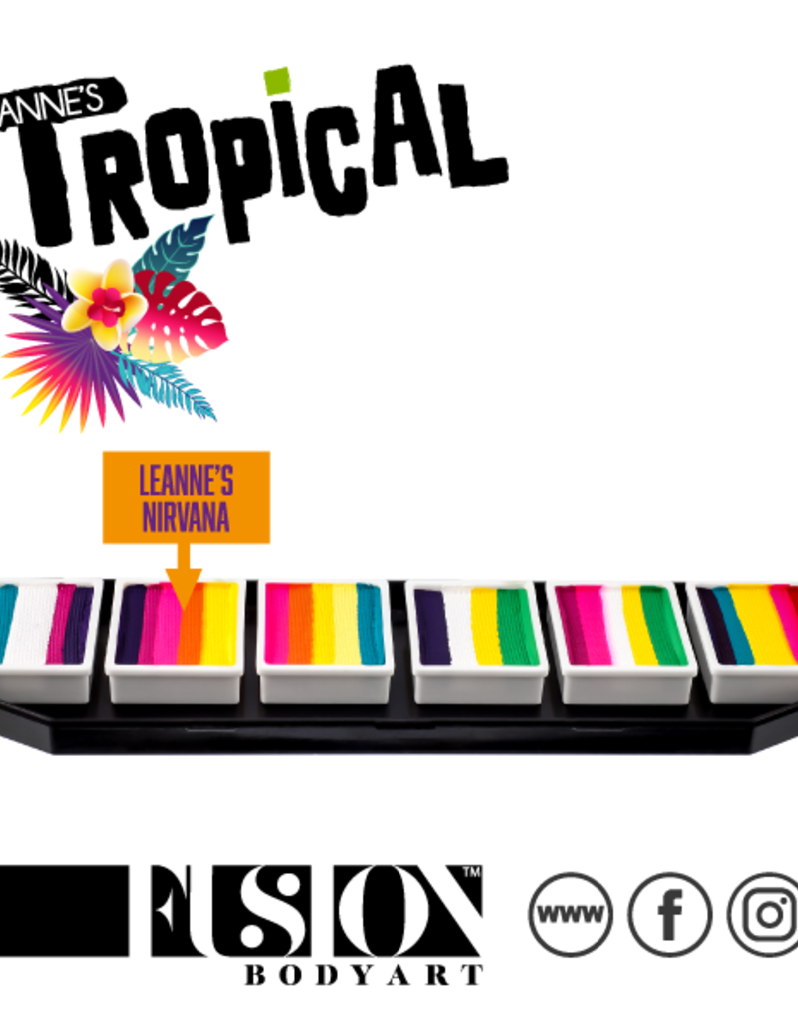 Fusion Fusion Leanne's Tropical Collection Palette 60g - Non Neon