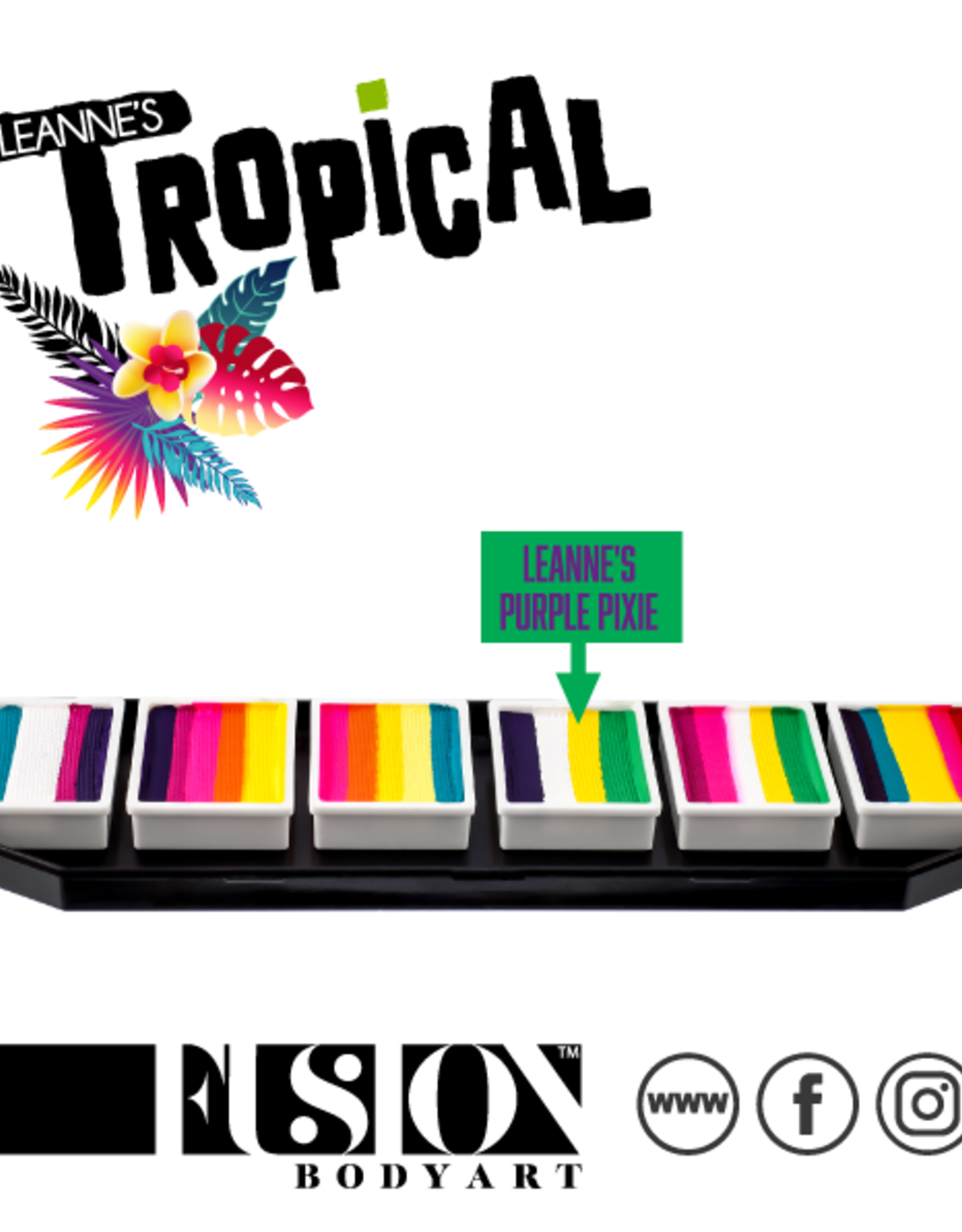 Fusion Fusion Leanne's Tropical Collection Palette 60g - Non Neon