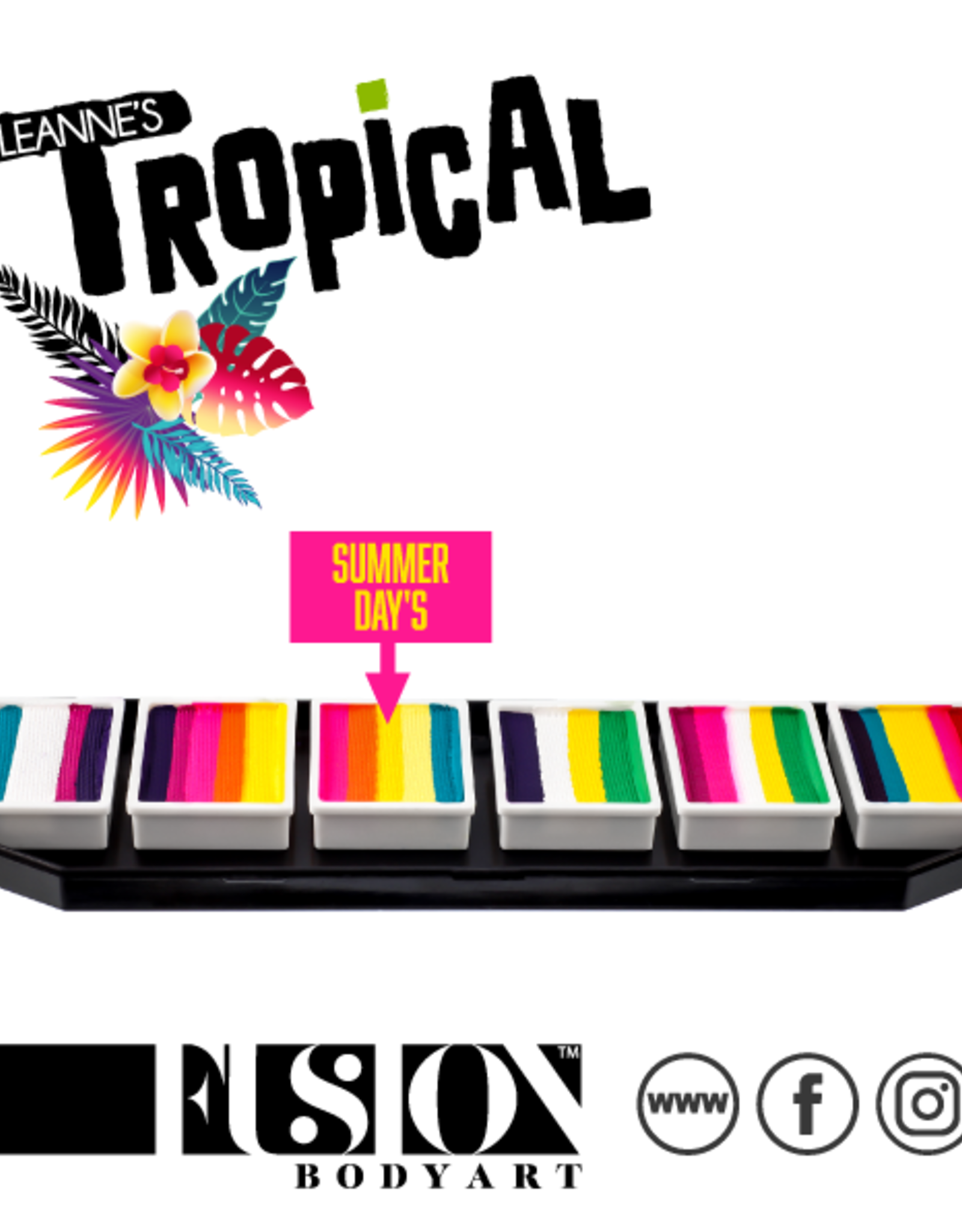 Fusion Fusion Leanne's Tropical Collection Palette 60g - Non Neon