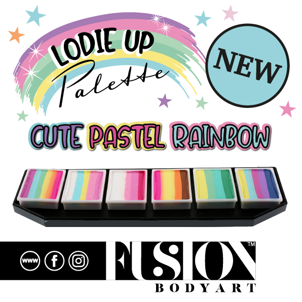 Fusion Face Painting Palette Lodie Up Cute Pastel Rainbow Palette 60g