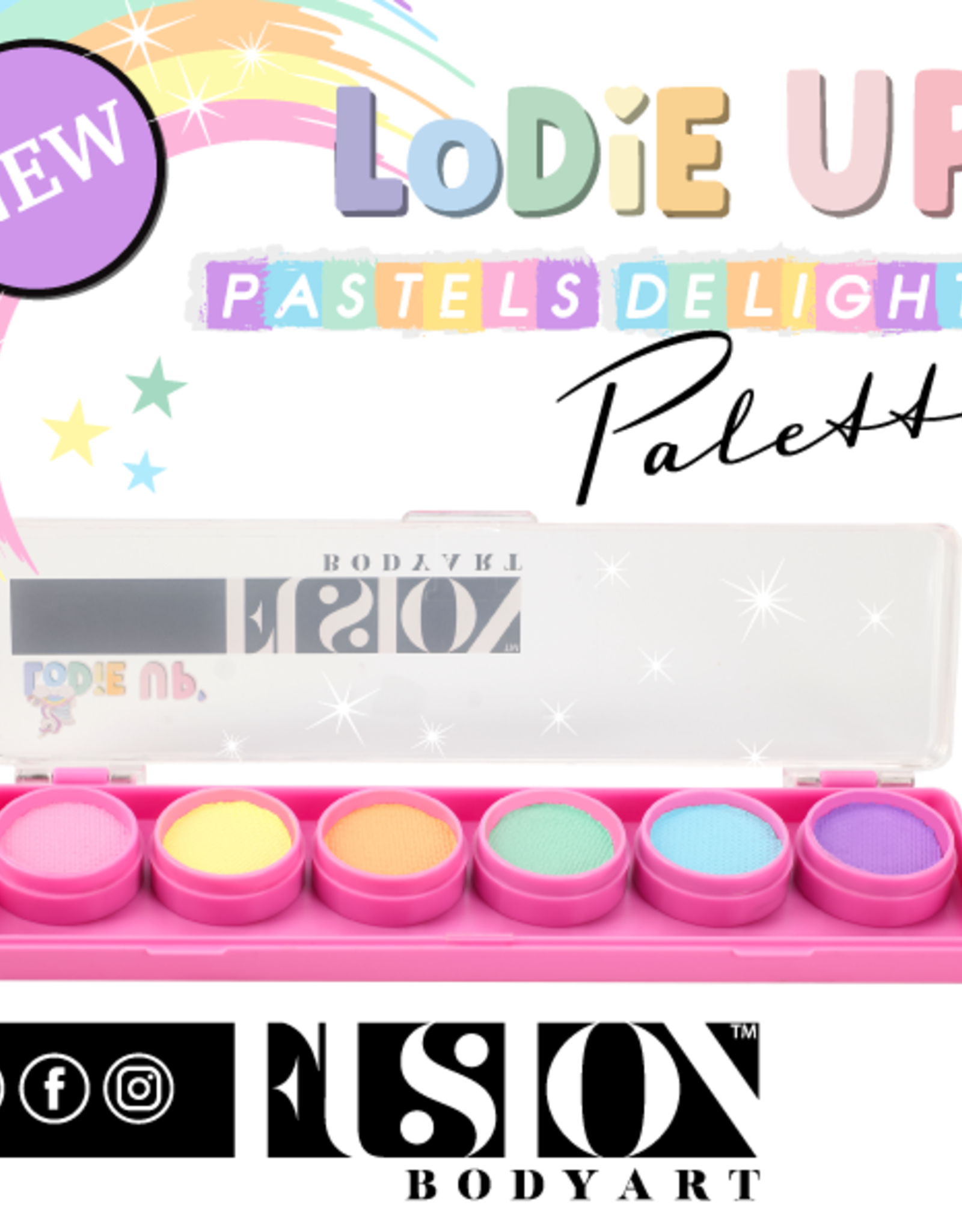 Fusion Fusion Face Painting Palette – Elodie's Pastel Delights Palette 25g