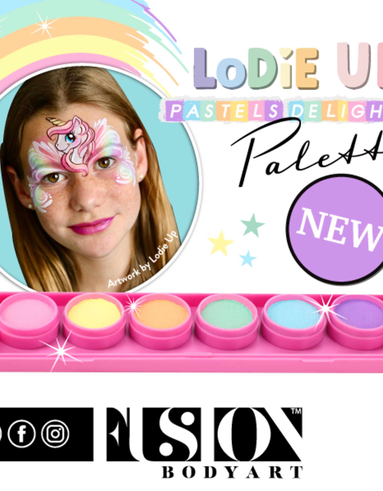 Fusion Fusion Face Painting Palette – Elodie's Pastel Delights Palette 25g