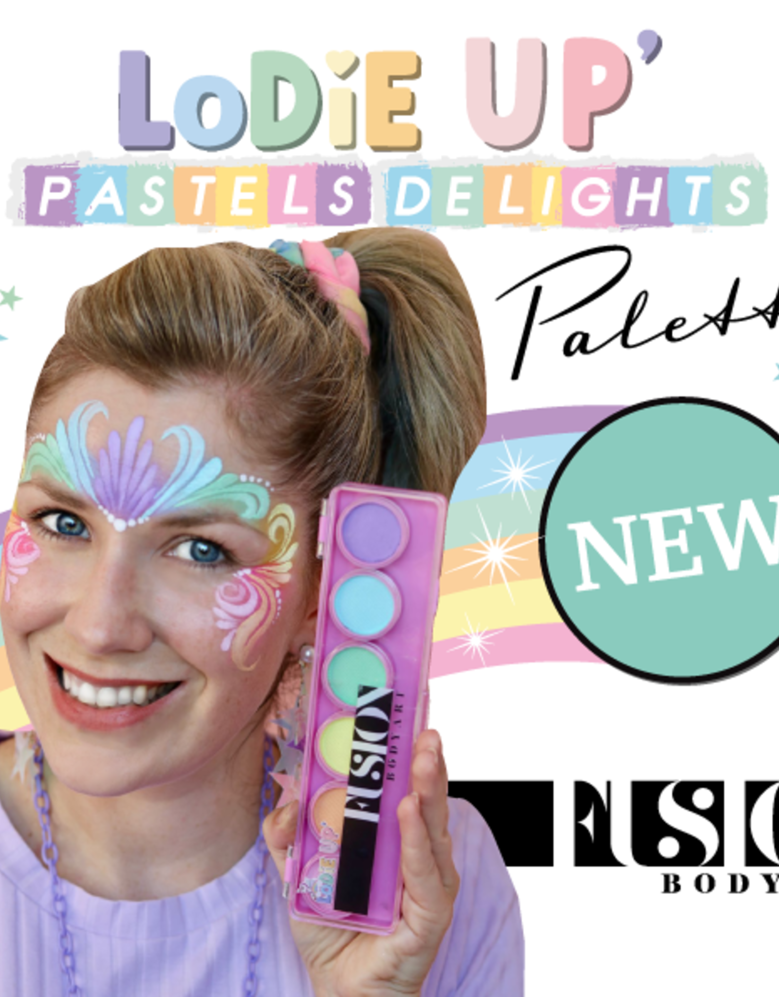 Fusion Fusion Face Painting Palette – Elodie's Pastel Delights Palette 25g