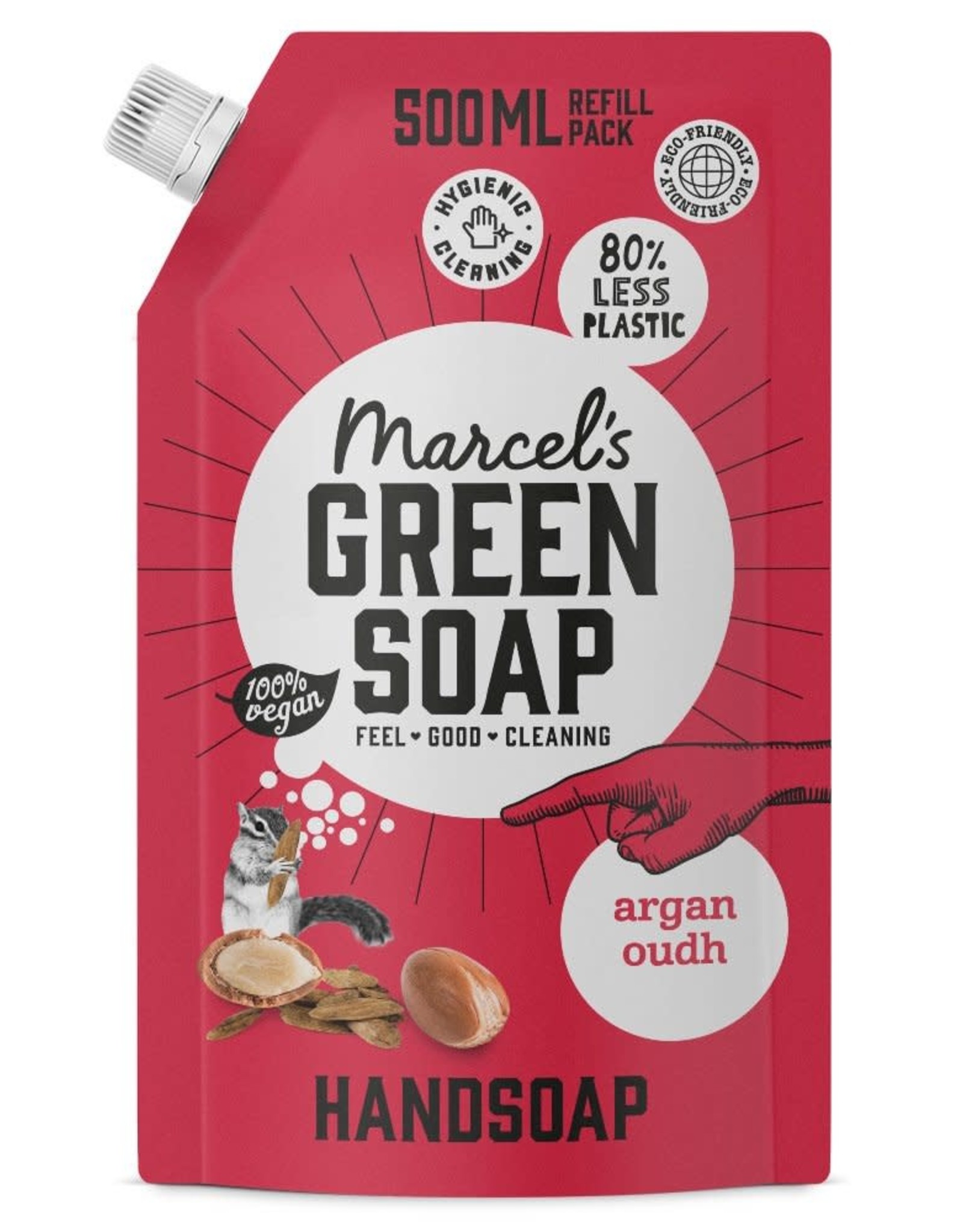 Marcel's Green Soap Handzeep Argan & Oudh refill 500ml