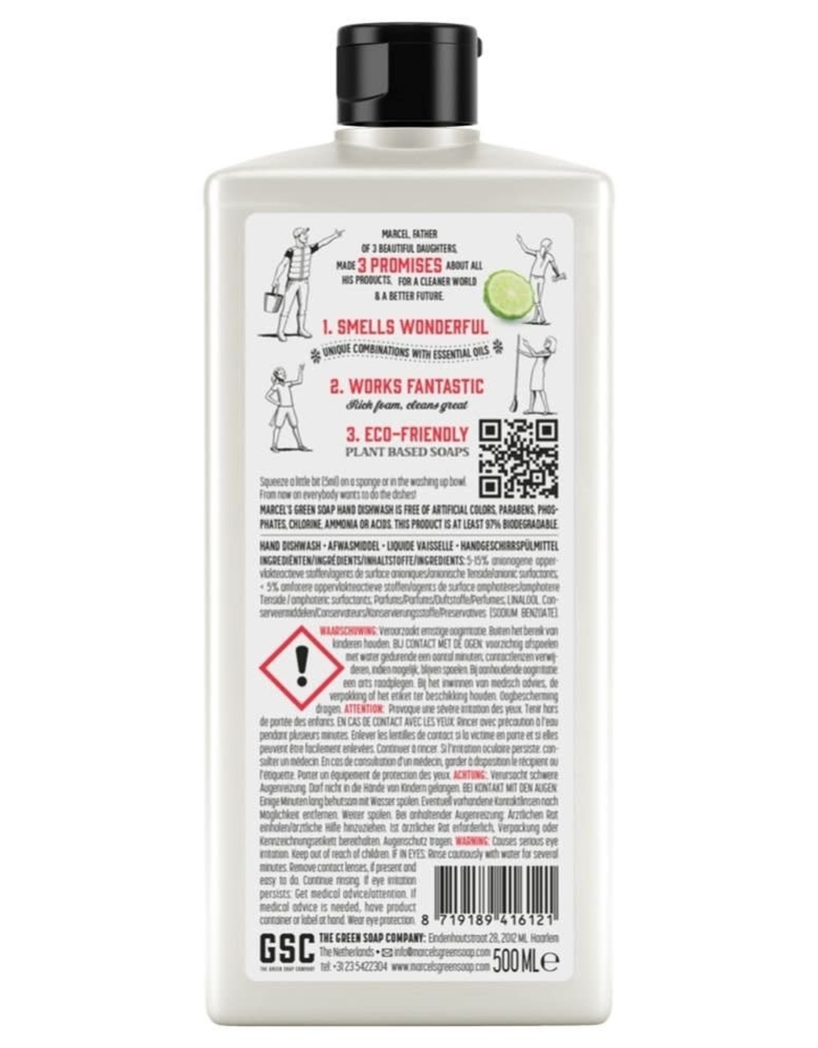 Marcel's Green Soap Afwasmiddel Radish & Bergamot 500 ml