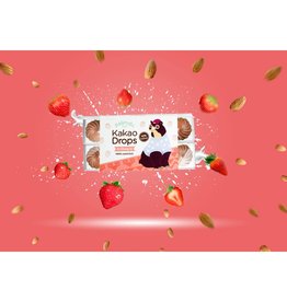 Palimdu Palimdu Cacaodruppels / Kakao drops - Aardbei 64g