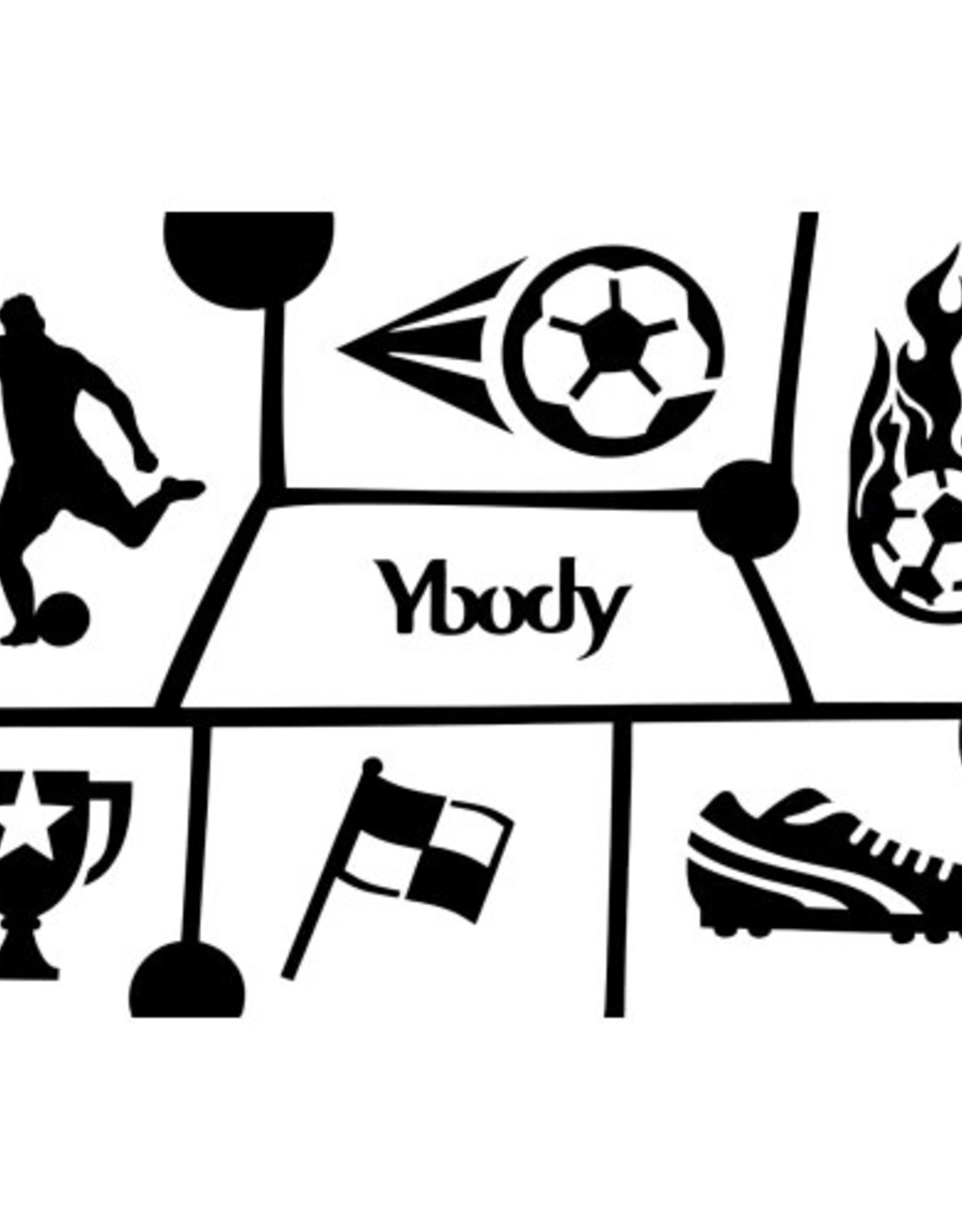 Ybody Ybody - A5 Theme Stencil Soccer GSB59-0023