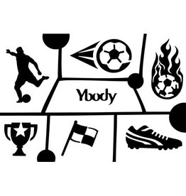 Ybody Ybody - A5 Theme Stencil Soccer GSB59-0023